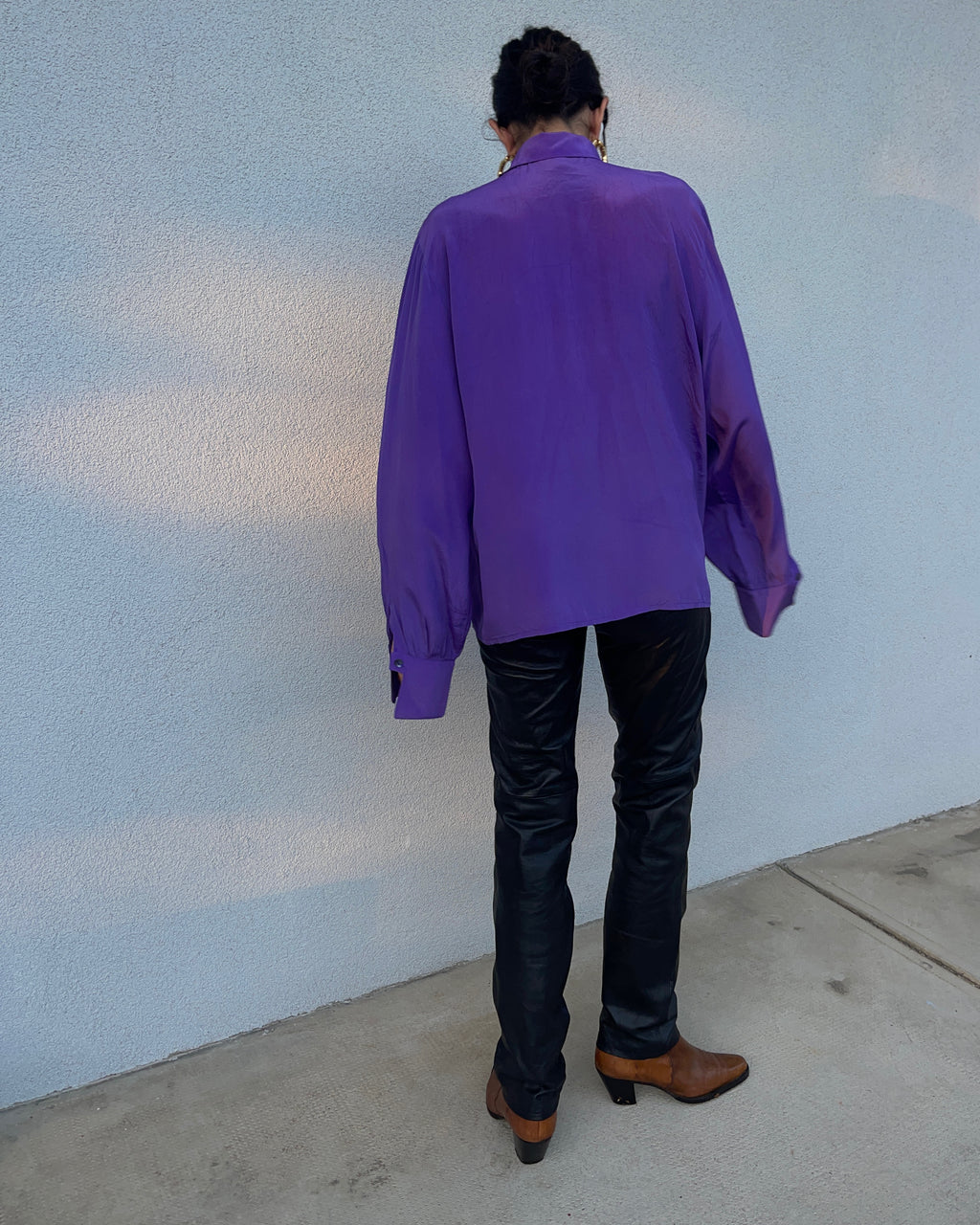 Silk blend Violet shirt