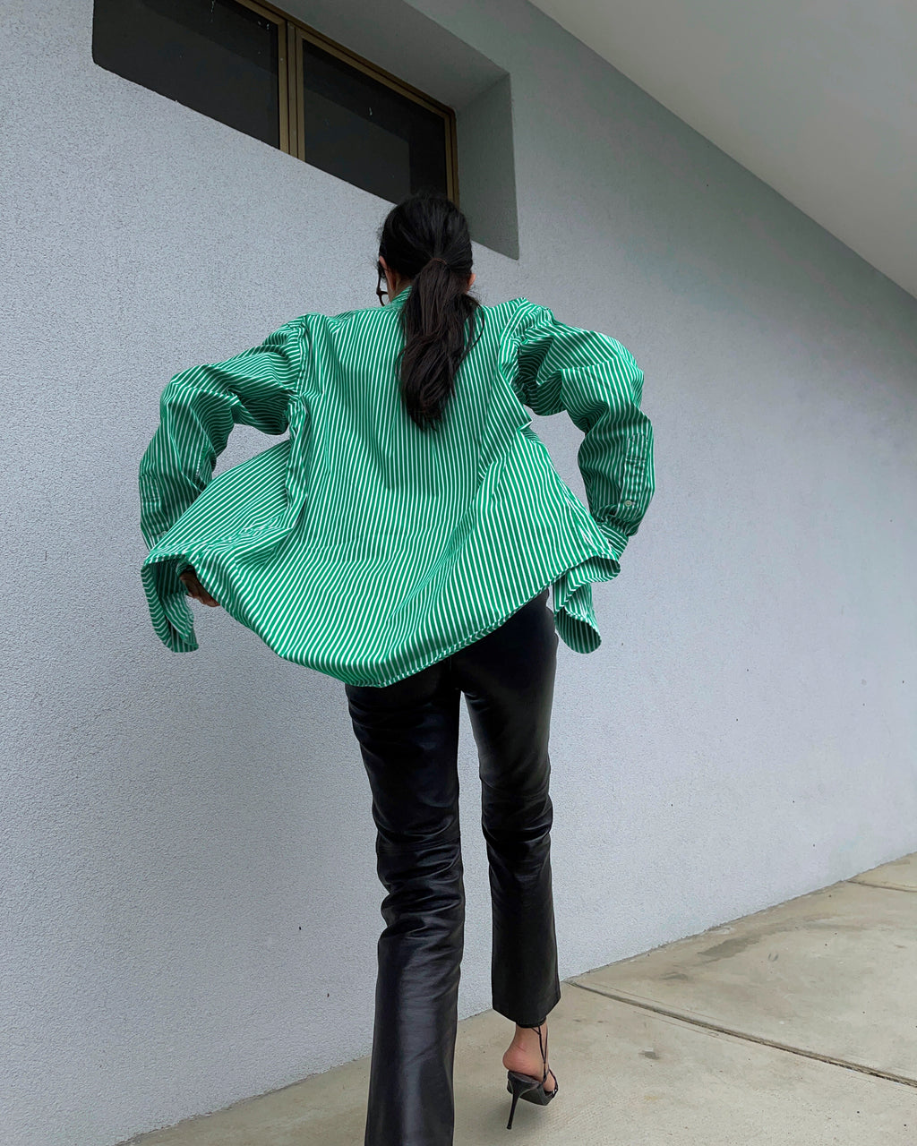 Ralph Lauren green stripes shirt