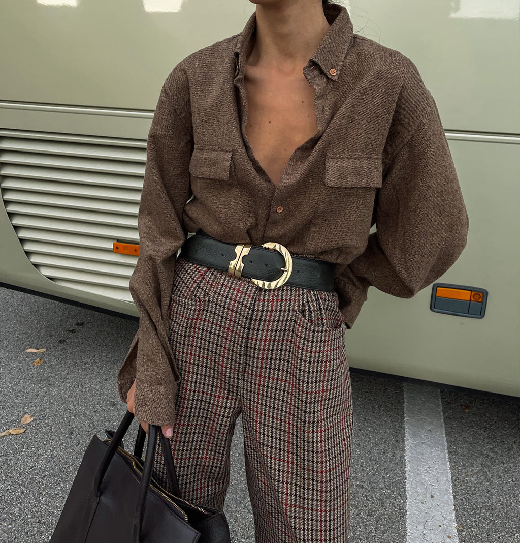 Wool blend shirt