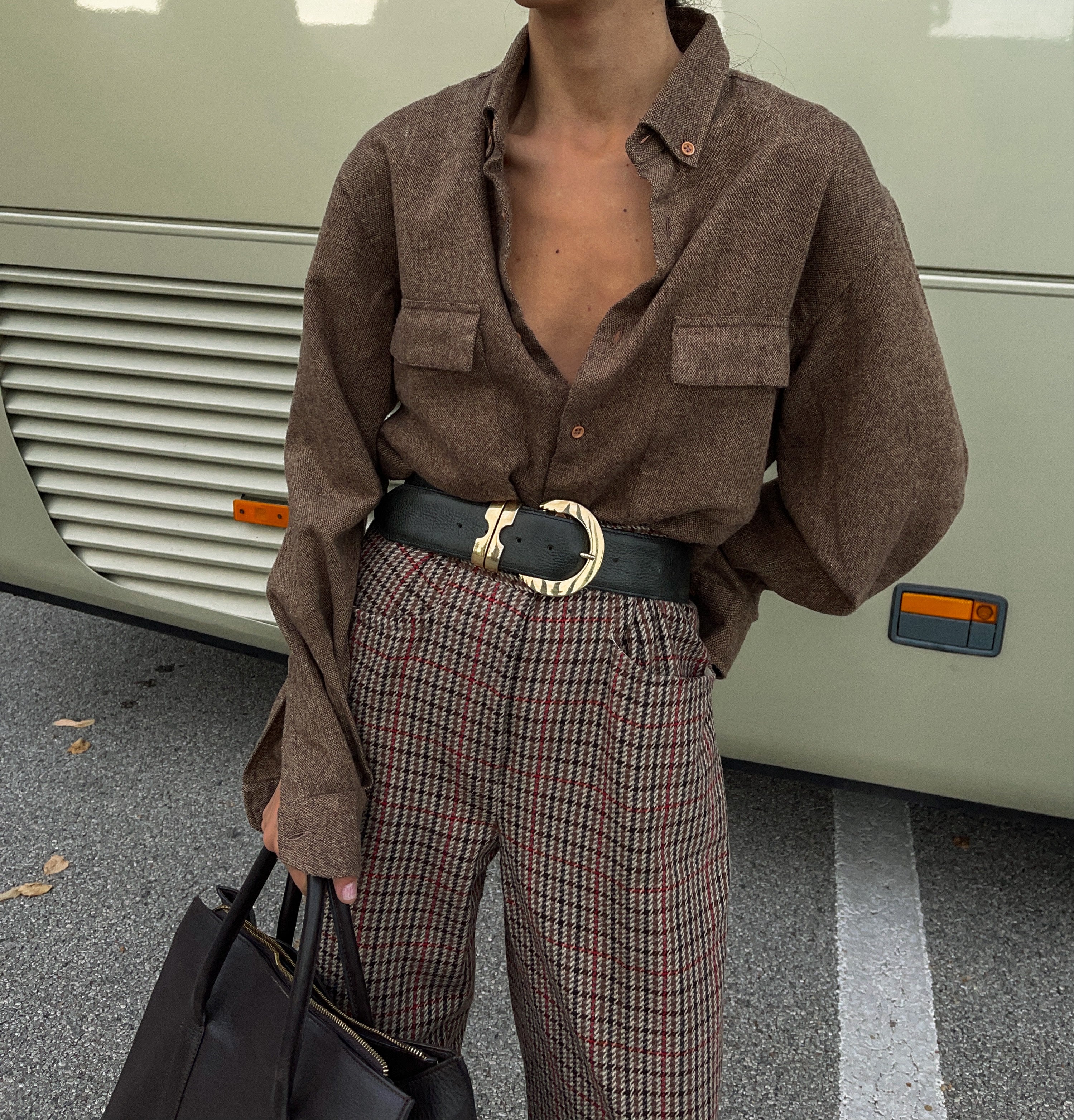 Wool blend shirt