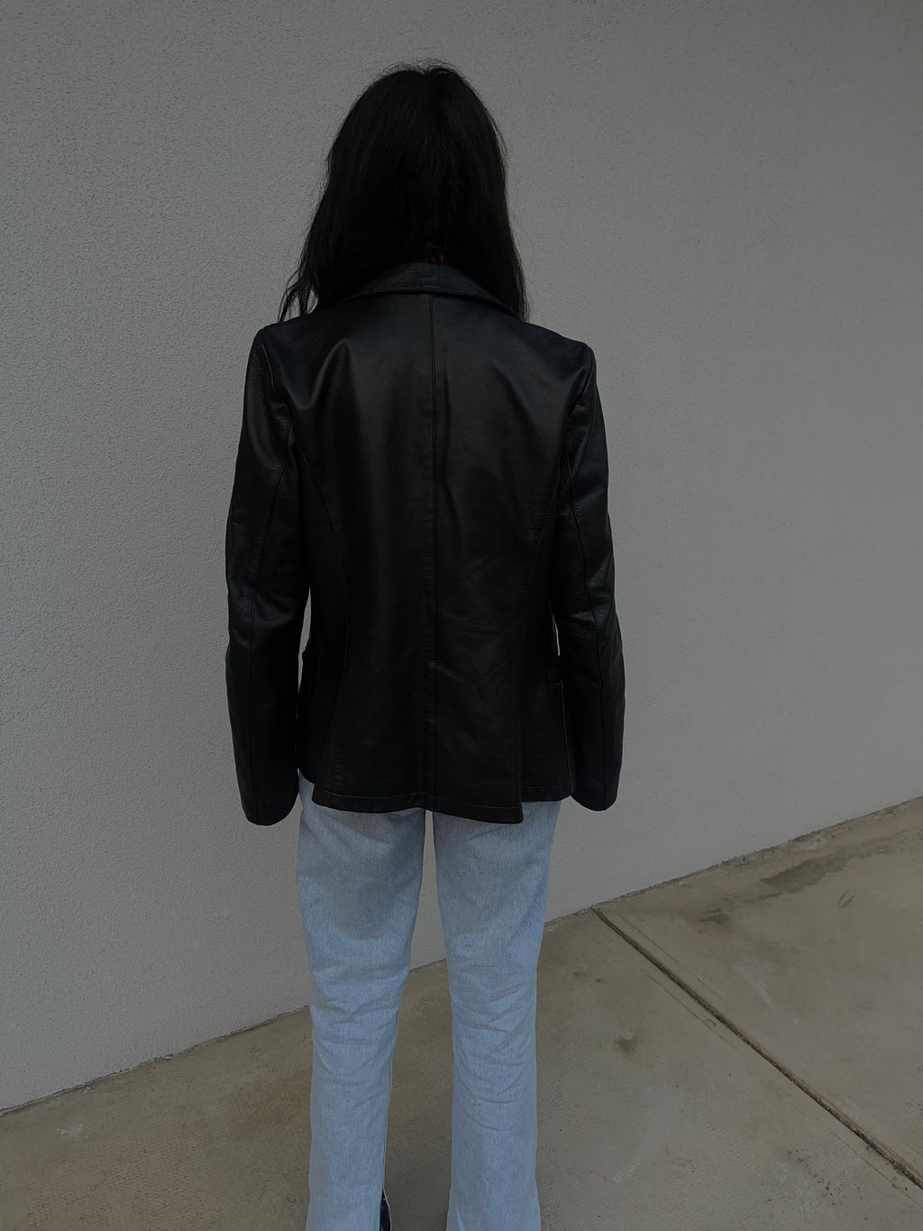 Leather blazer