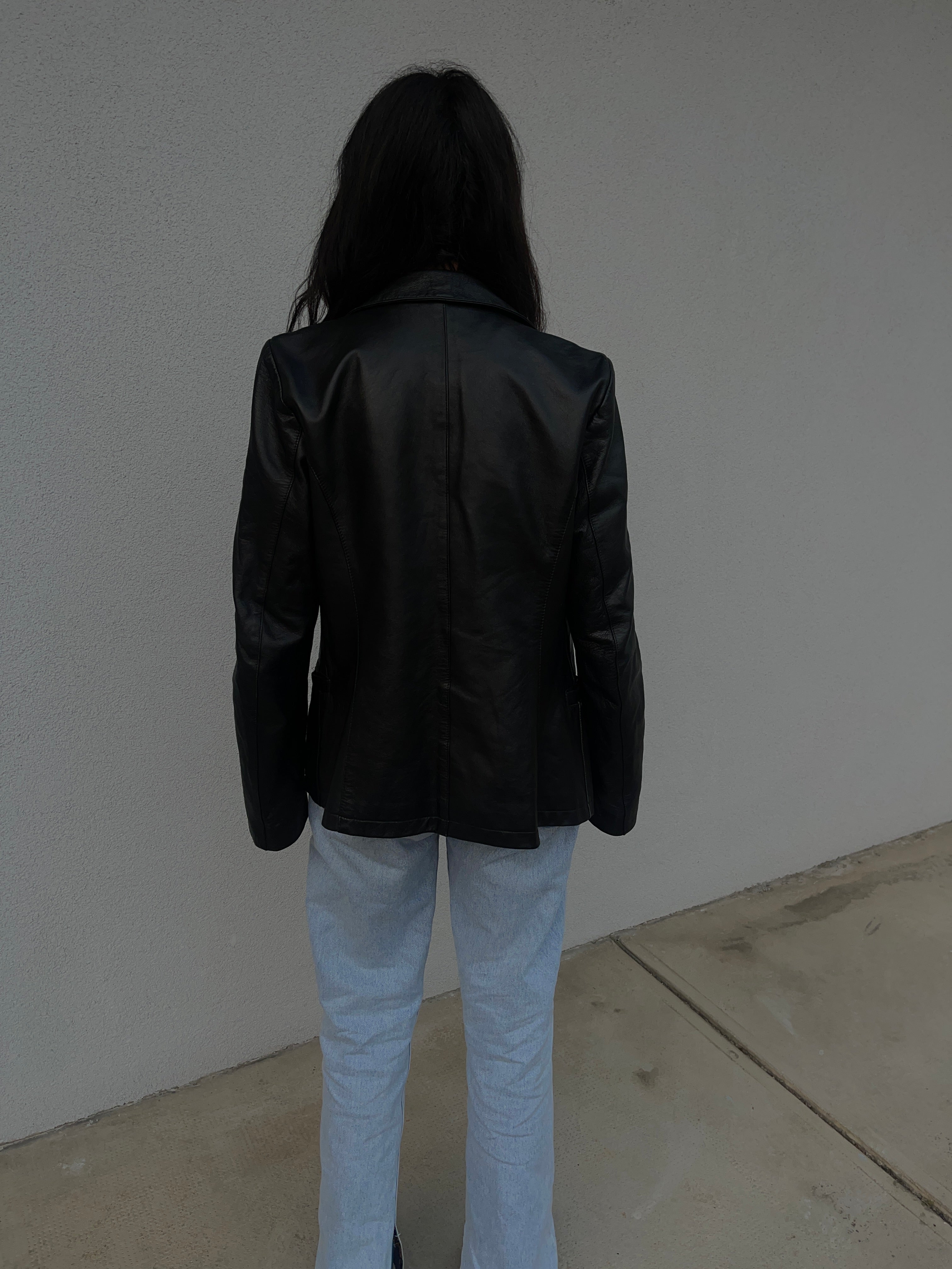 Leather blazer