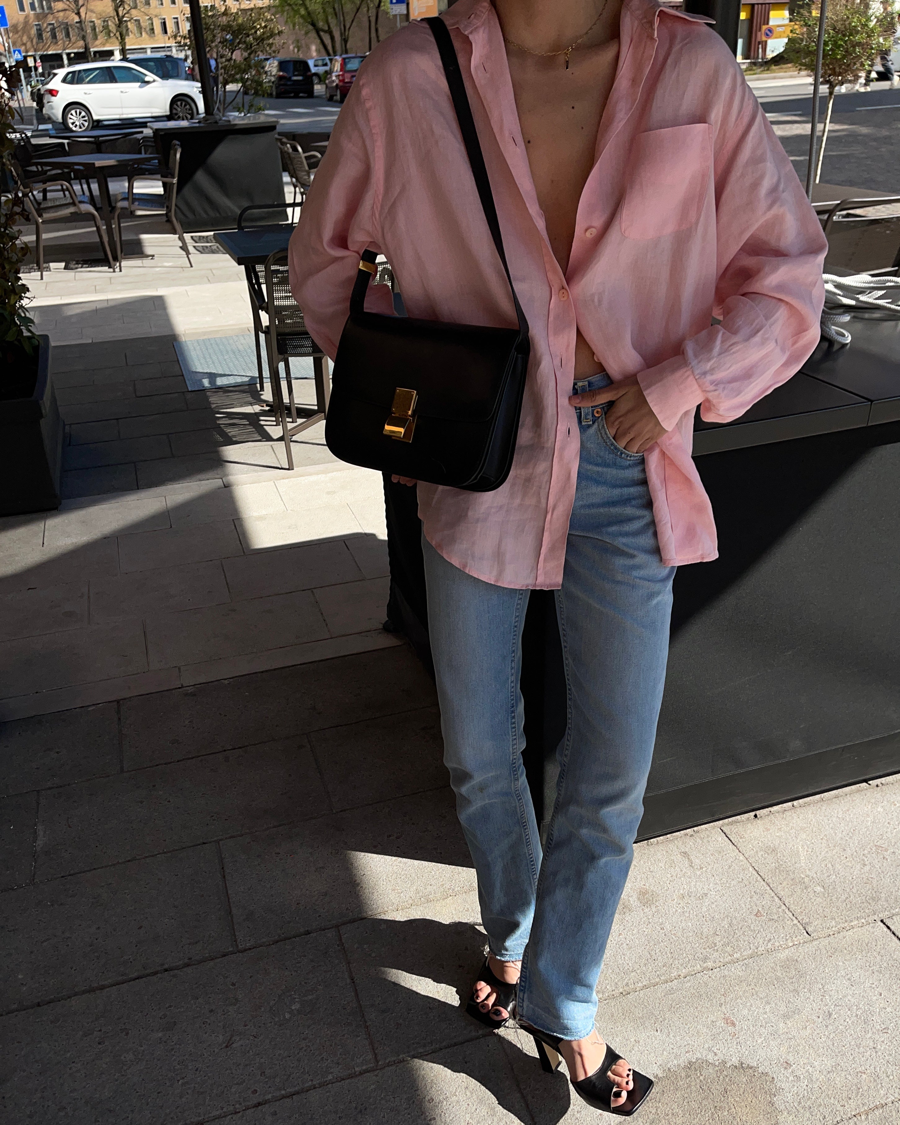 Max Mara pink linen shirt