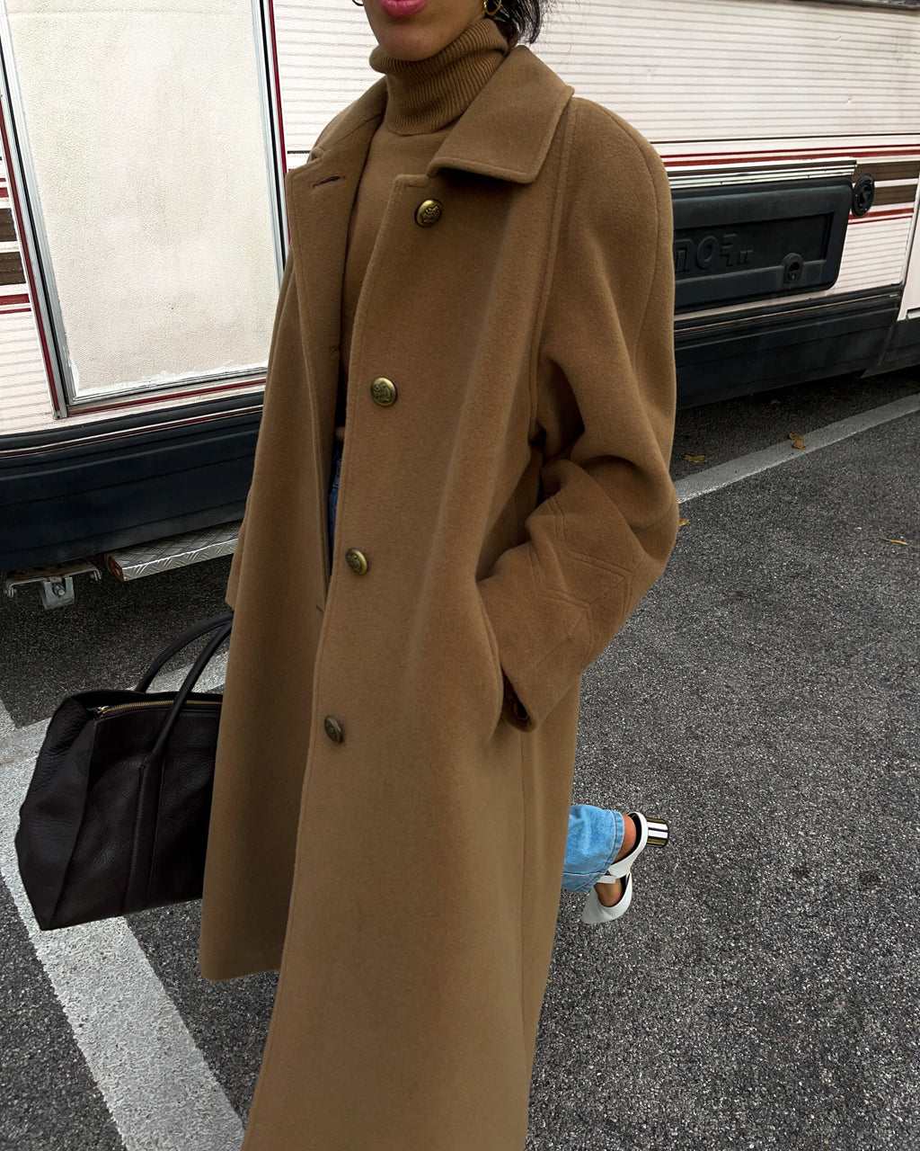 Wool camel coat