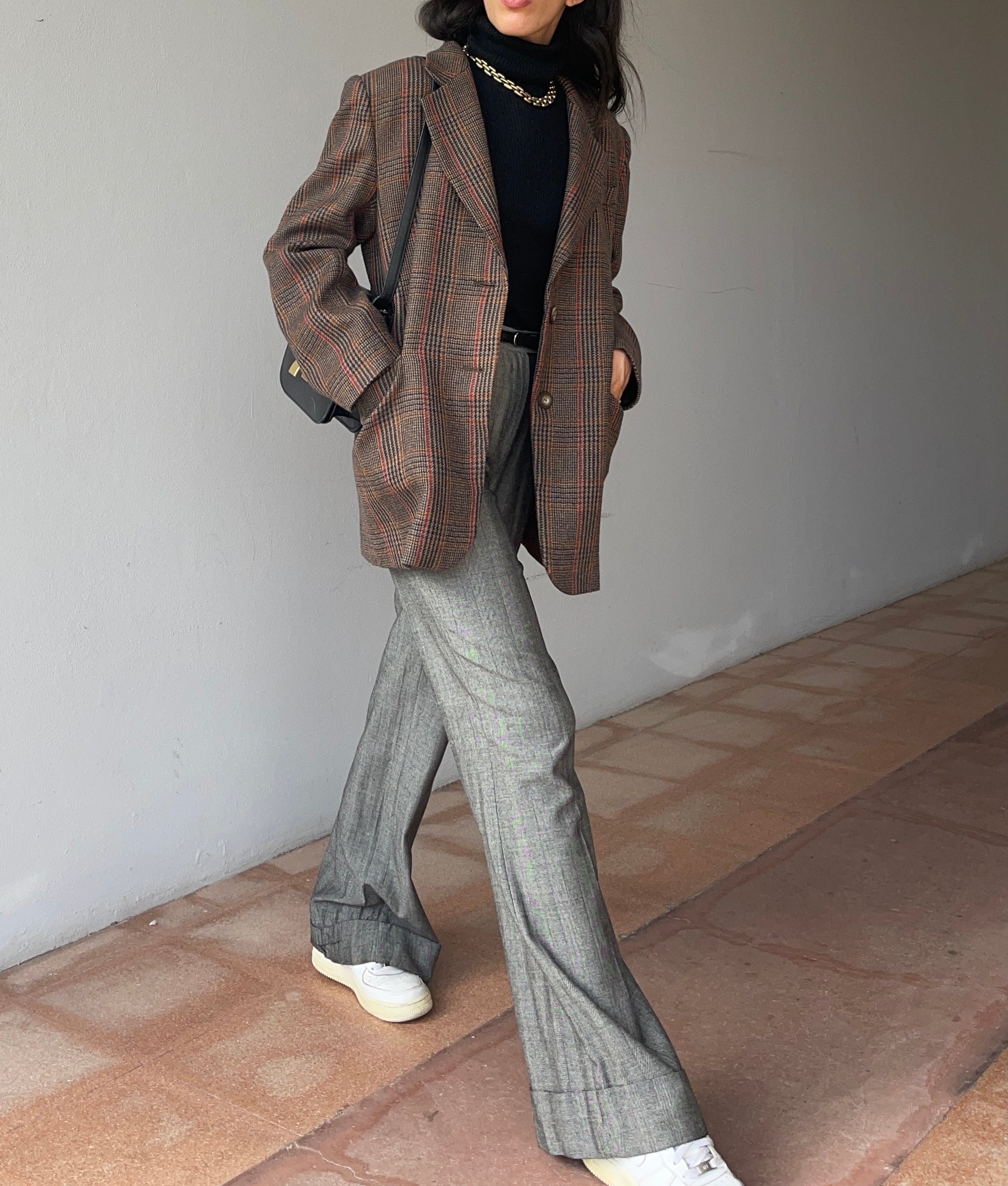 max mara group Check wool blazer