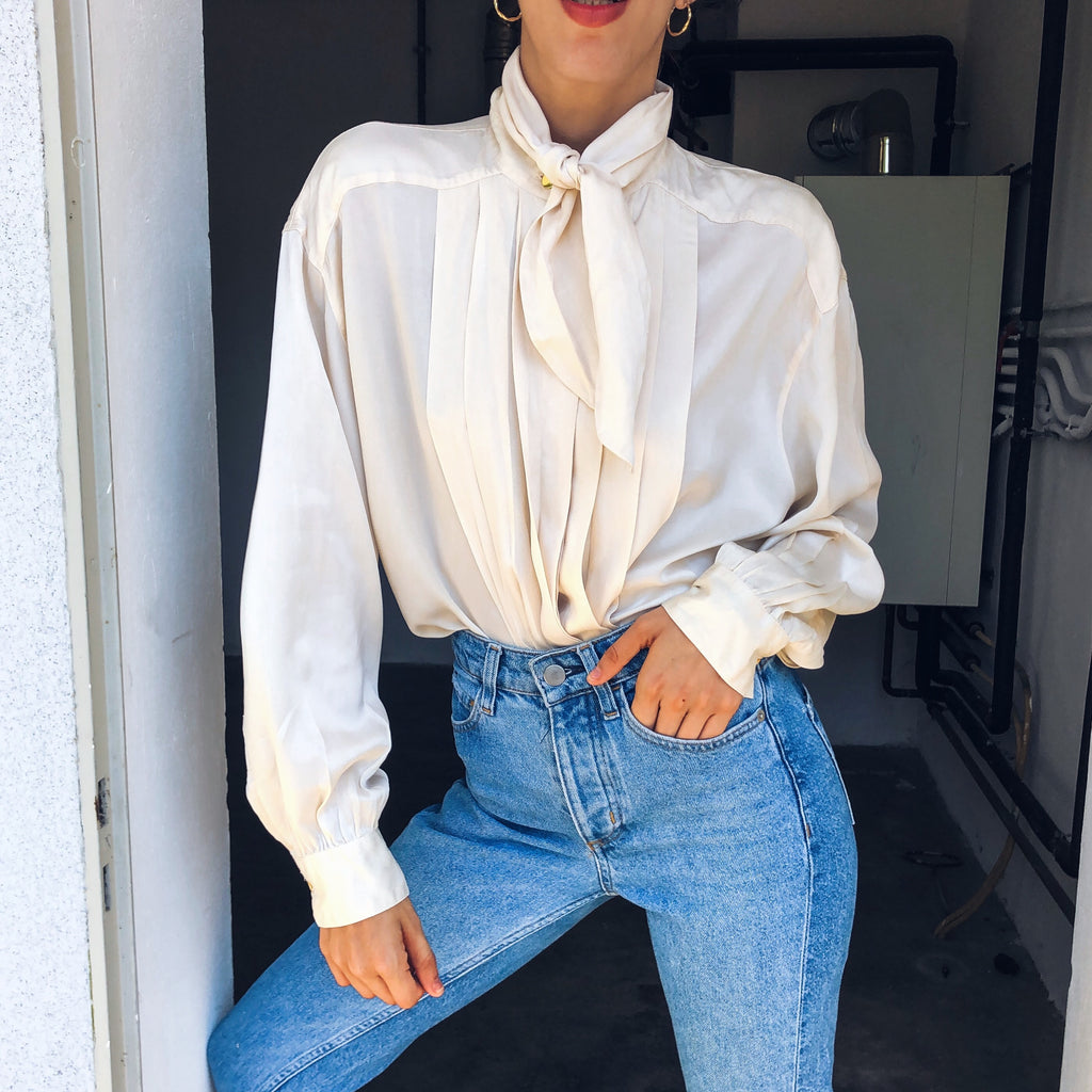 100% liquid silk button down shirt