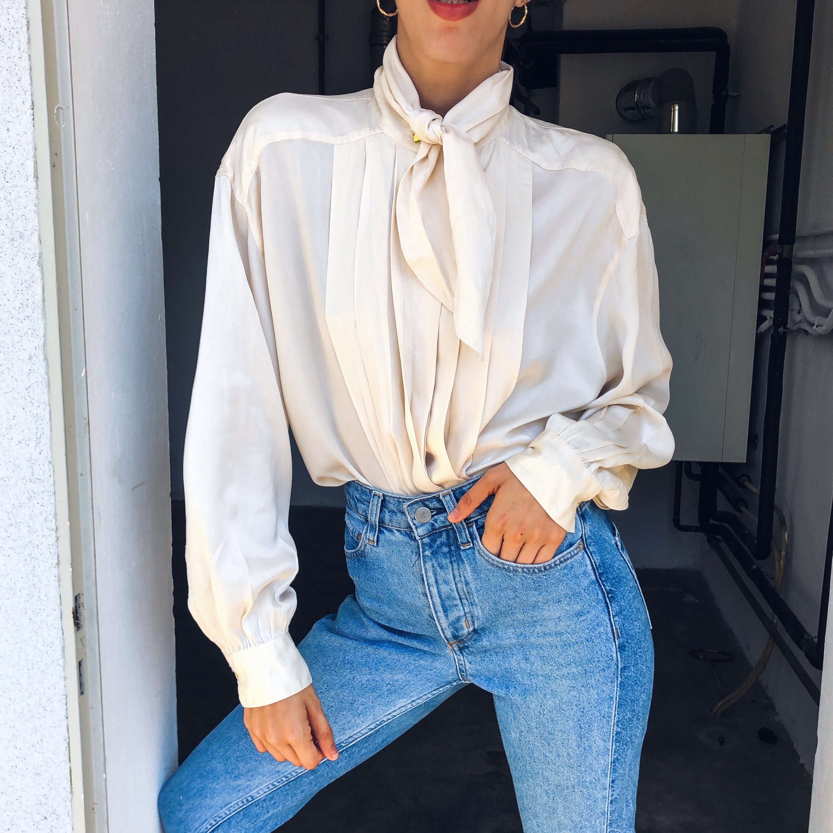 100% liquid silk button down shirt