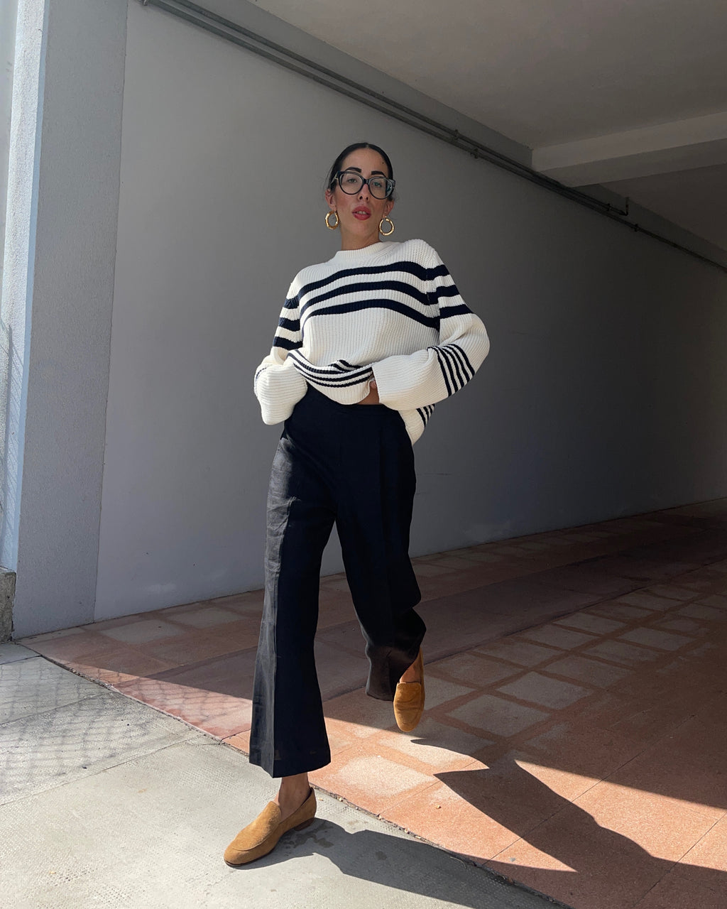 Max Mara black linen pants