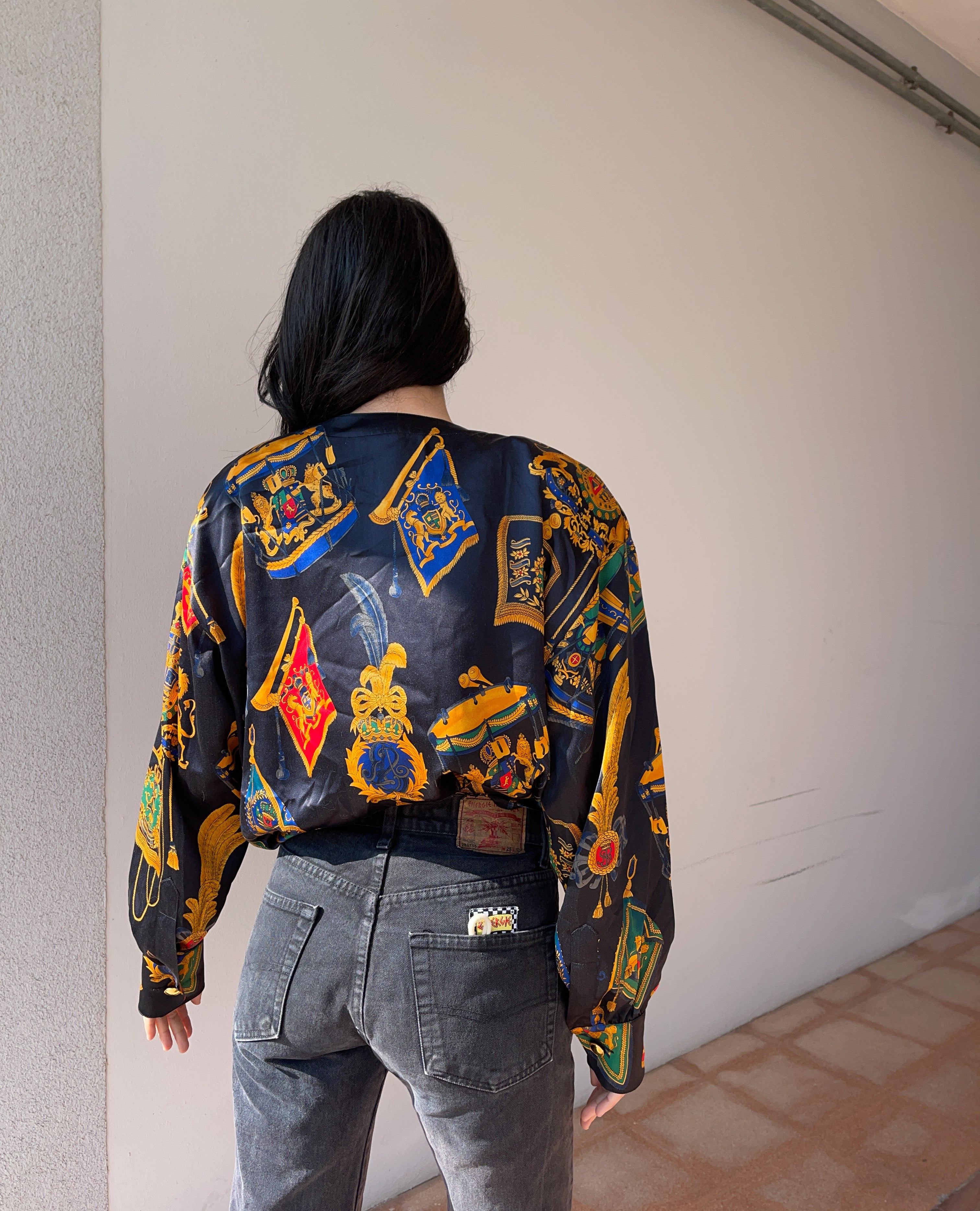 100 silk escada shirt