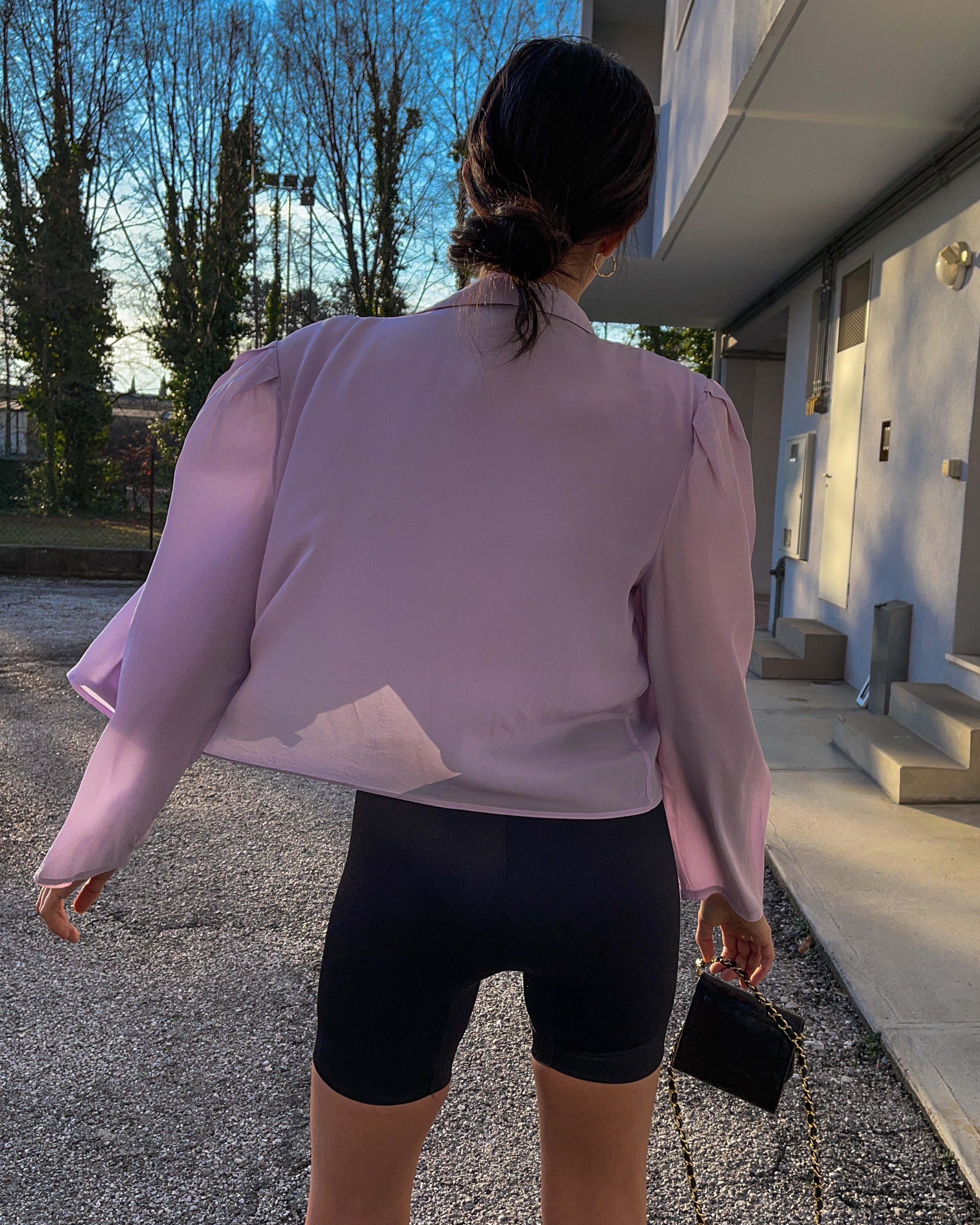 100% silk lilac shirt