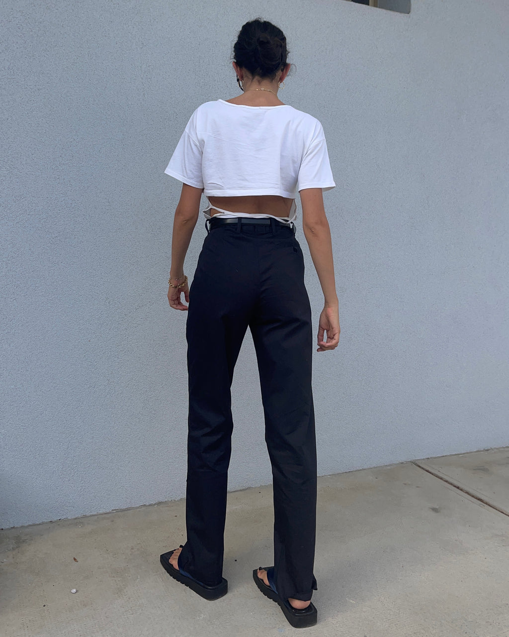 Cotton black pants