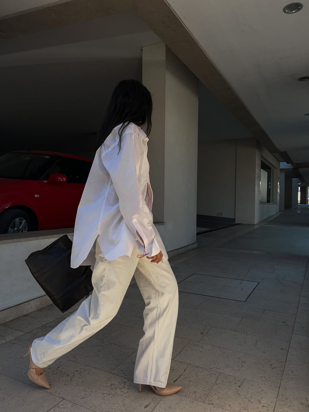 White crispy shirt