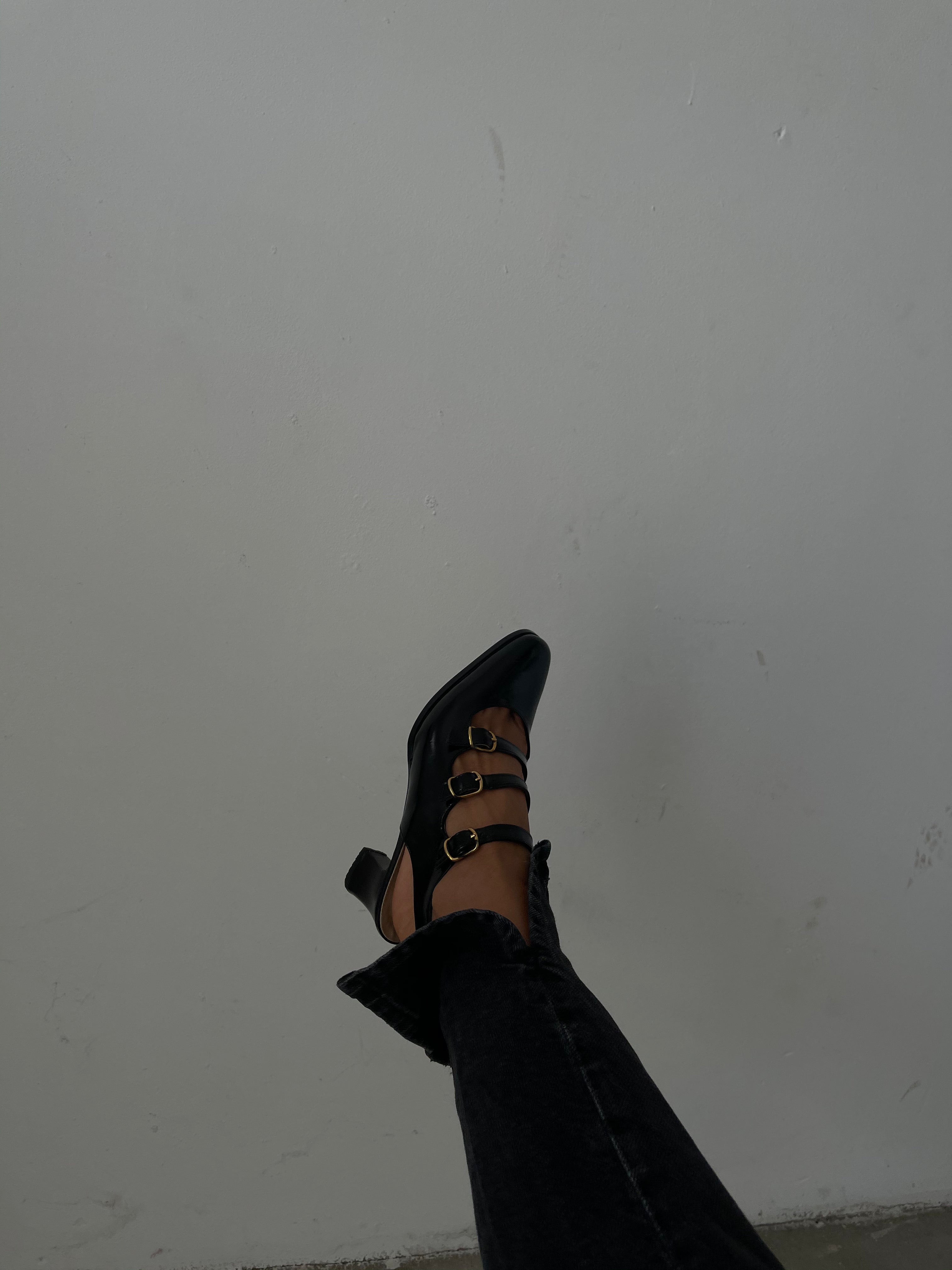 Black patent leather Mary Jane