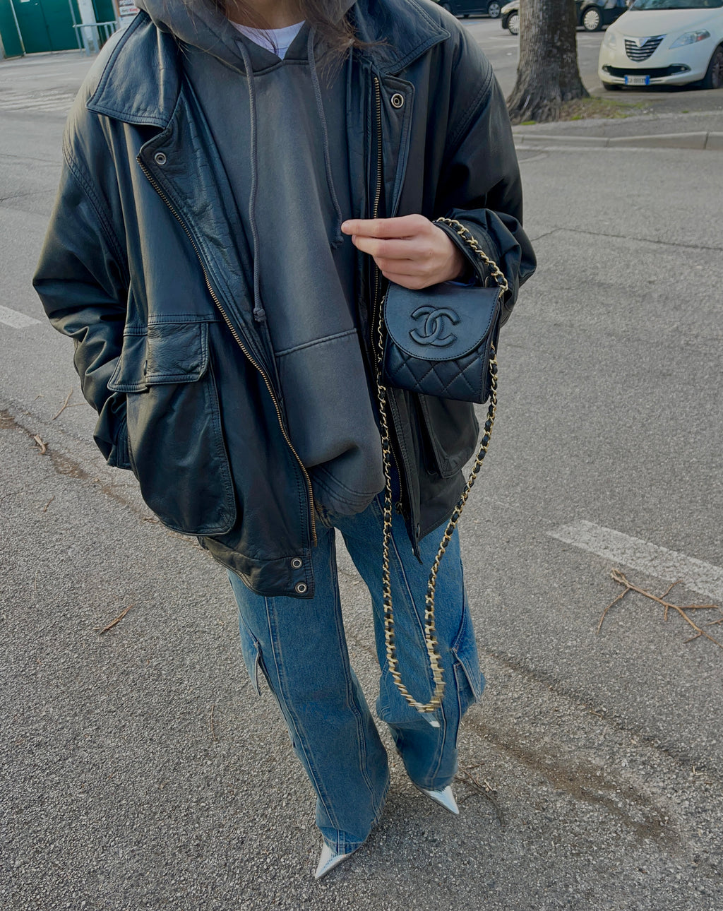 Nappa leather  Bomber jacket