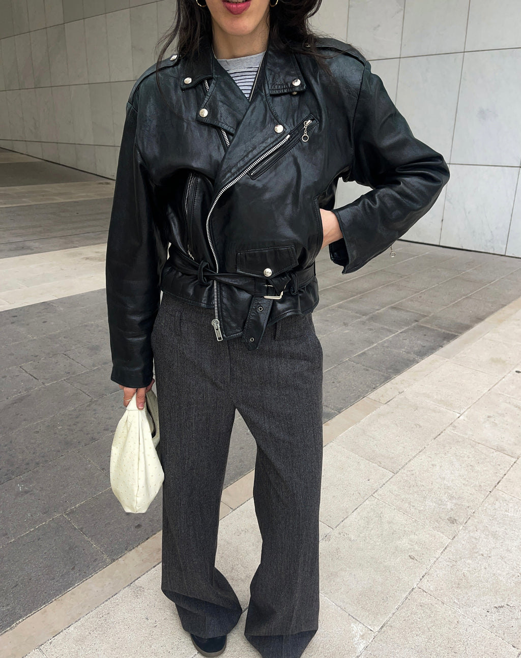 Chiodo vintage pelle