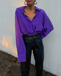 Silk blend Violet shirt