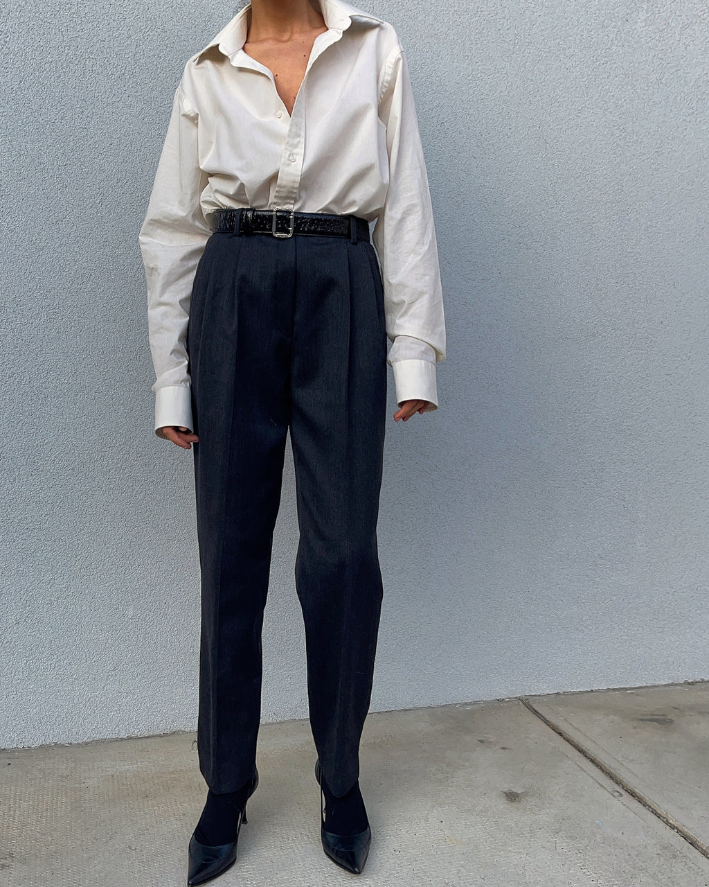 Grey Wool Trousers