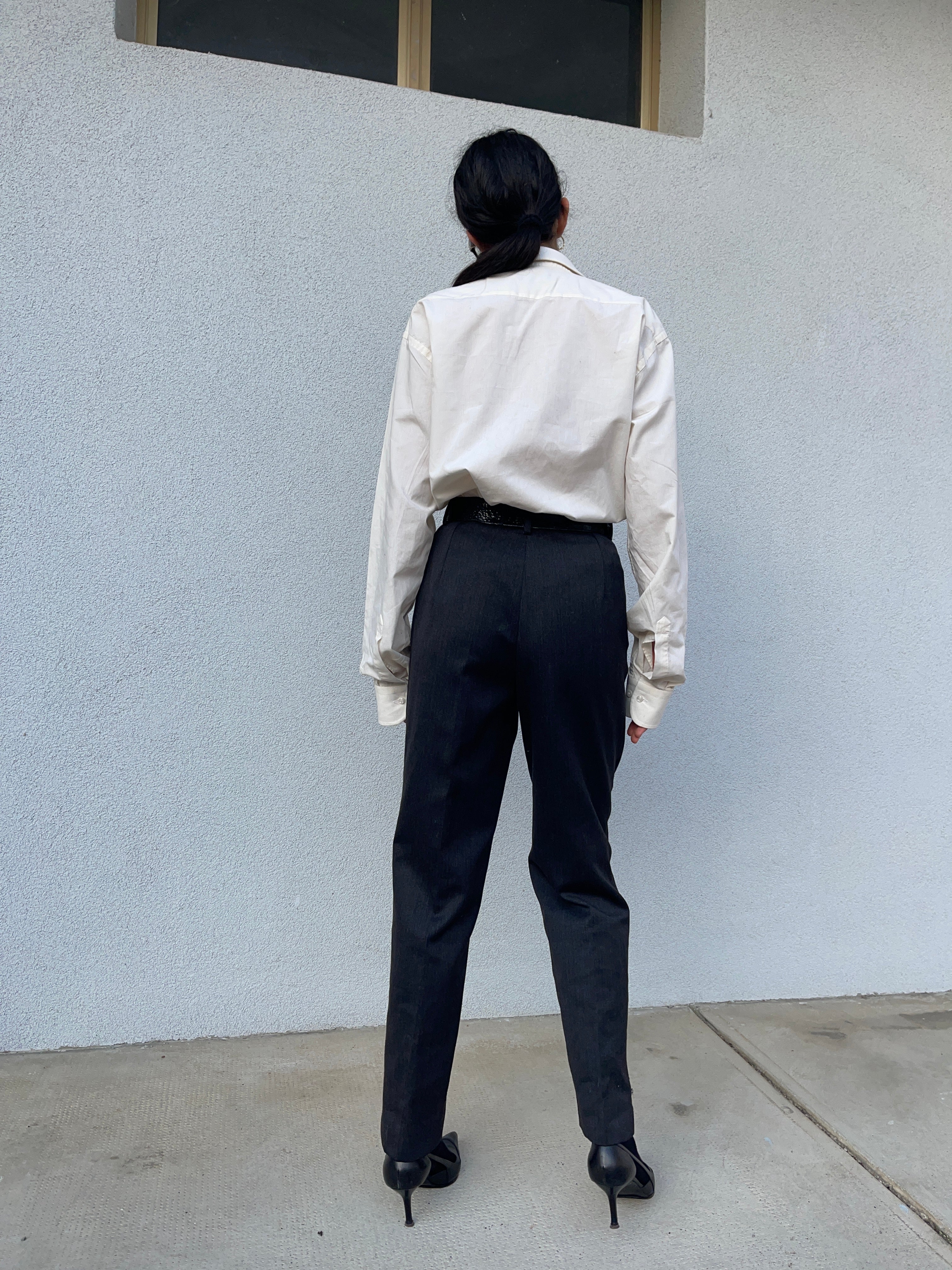Grey Wool Trousers
