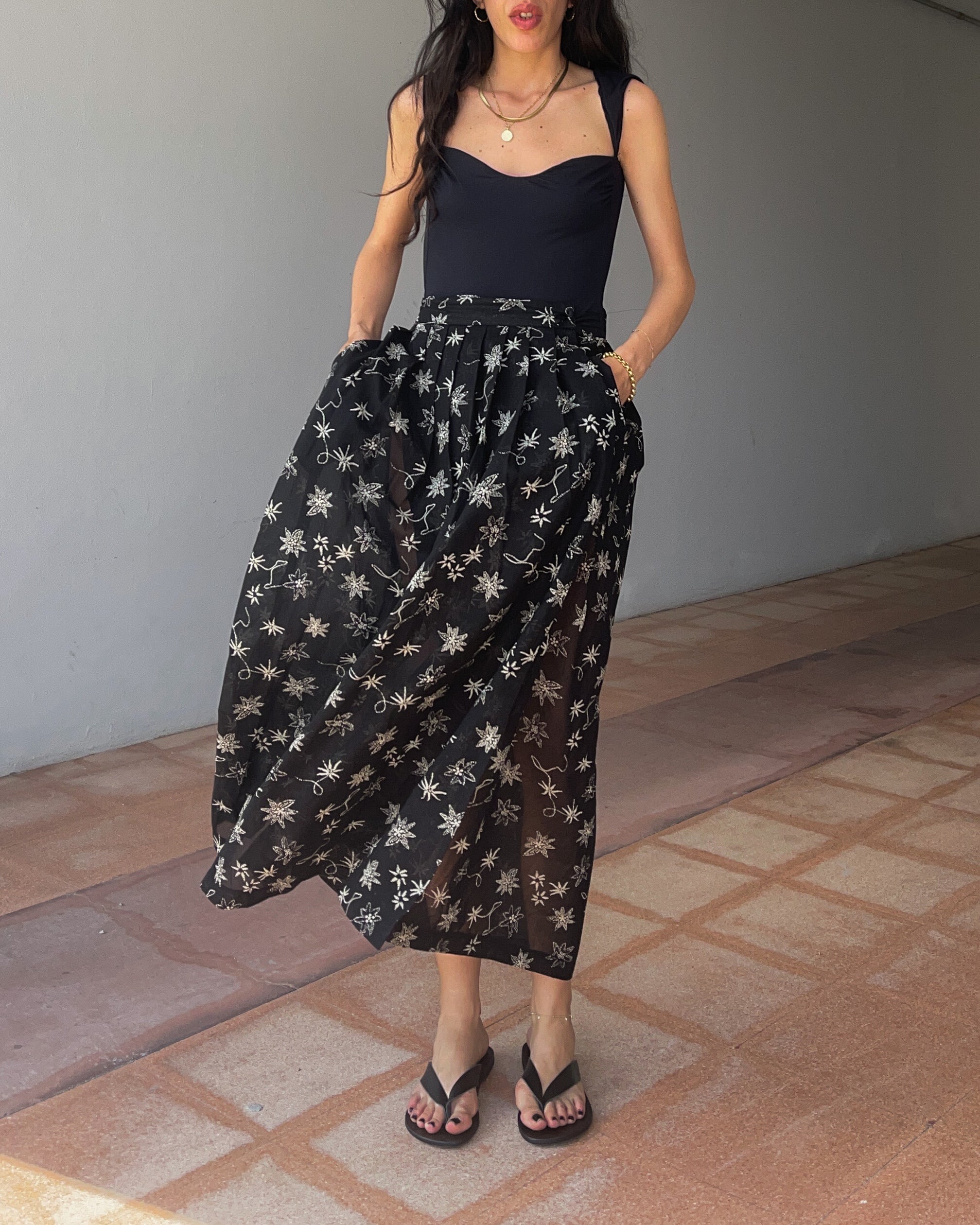Midi skirt 100 cotton