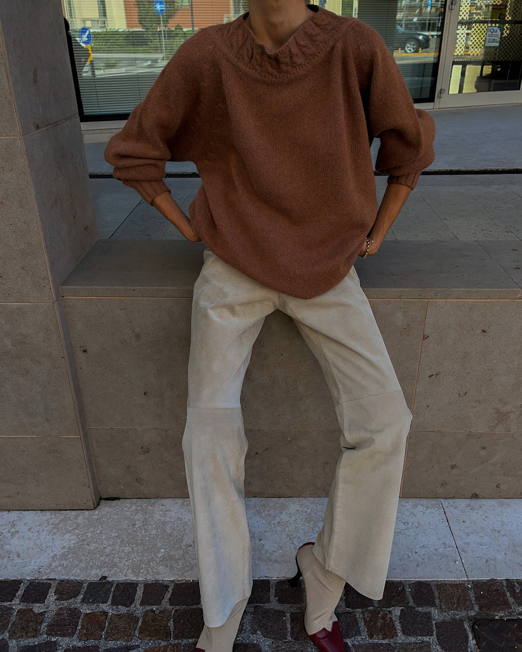 Maxi pull over angora blend