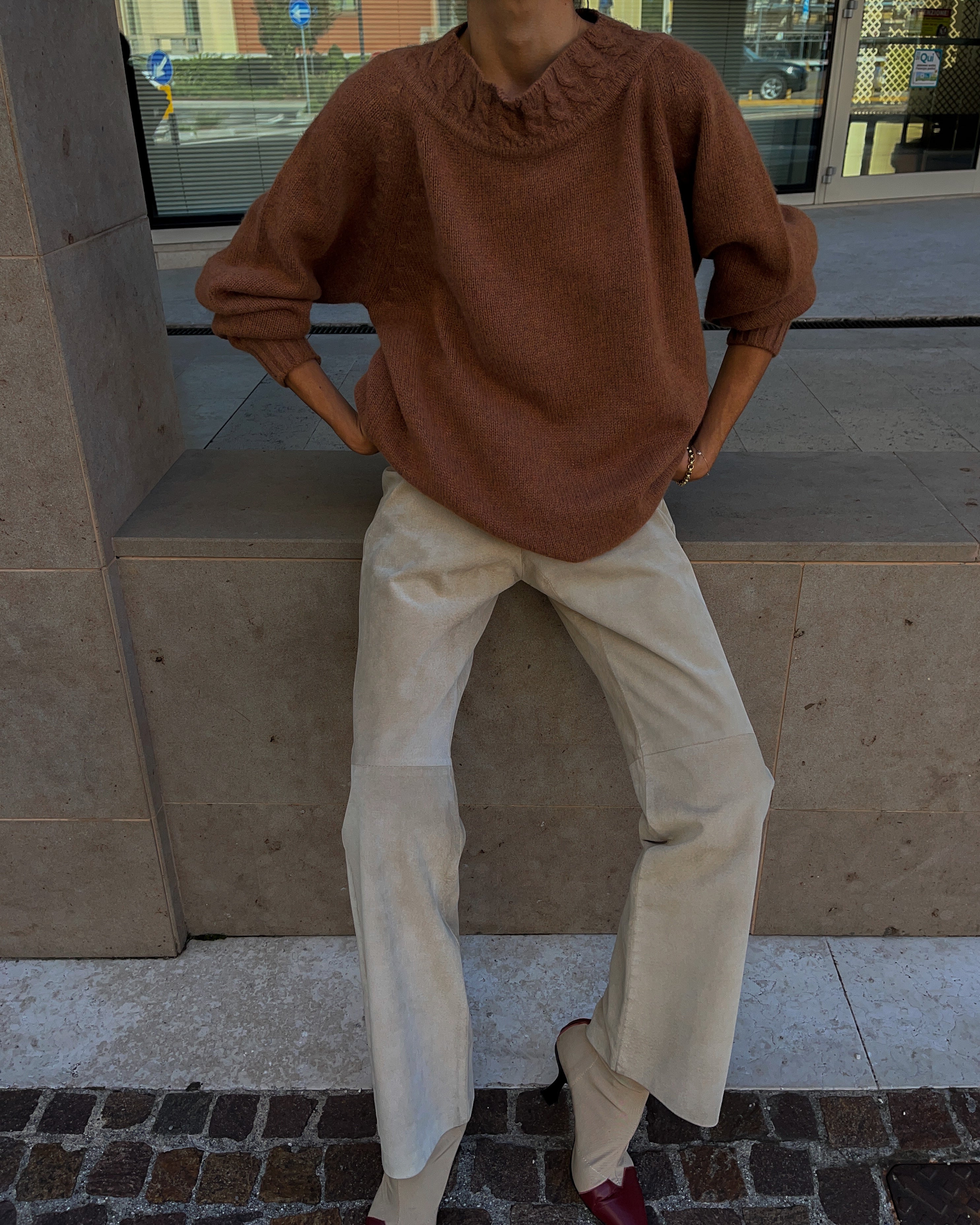 Maxi pull over angora blend