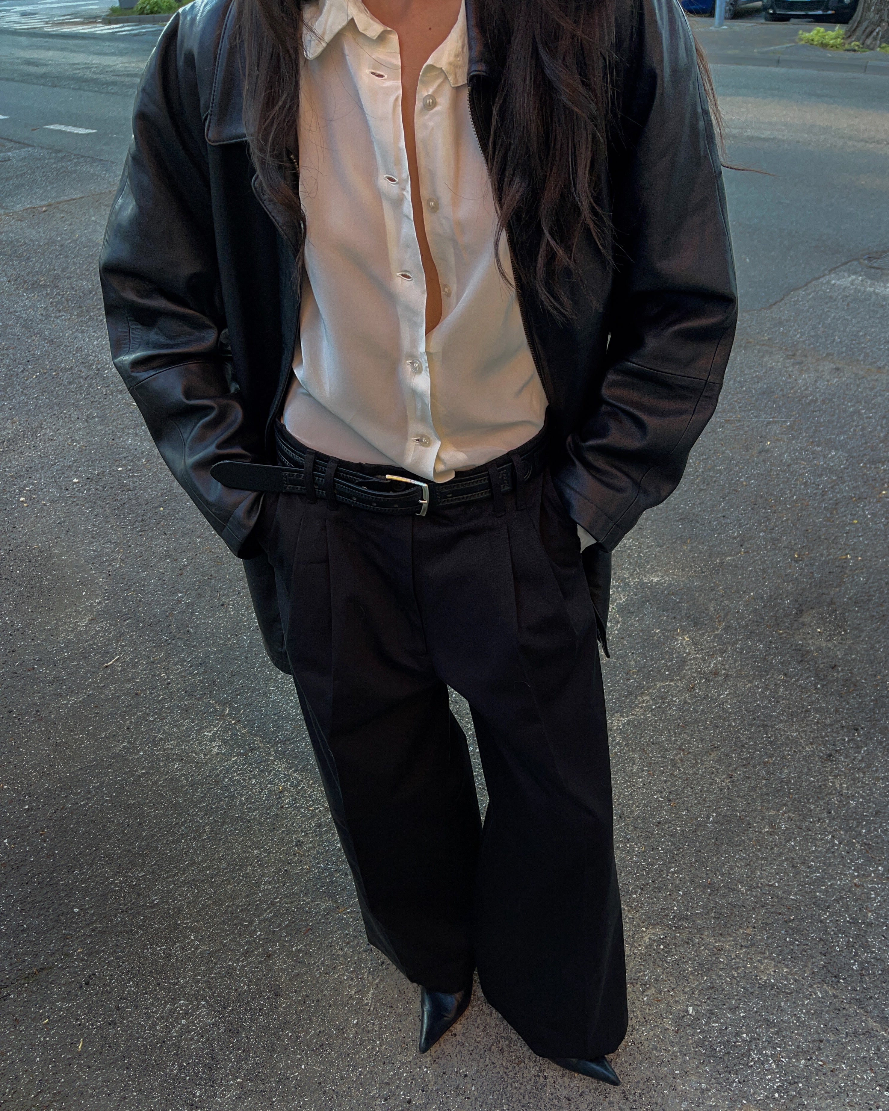 100 silk minimal shirt