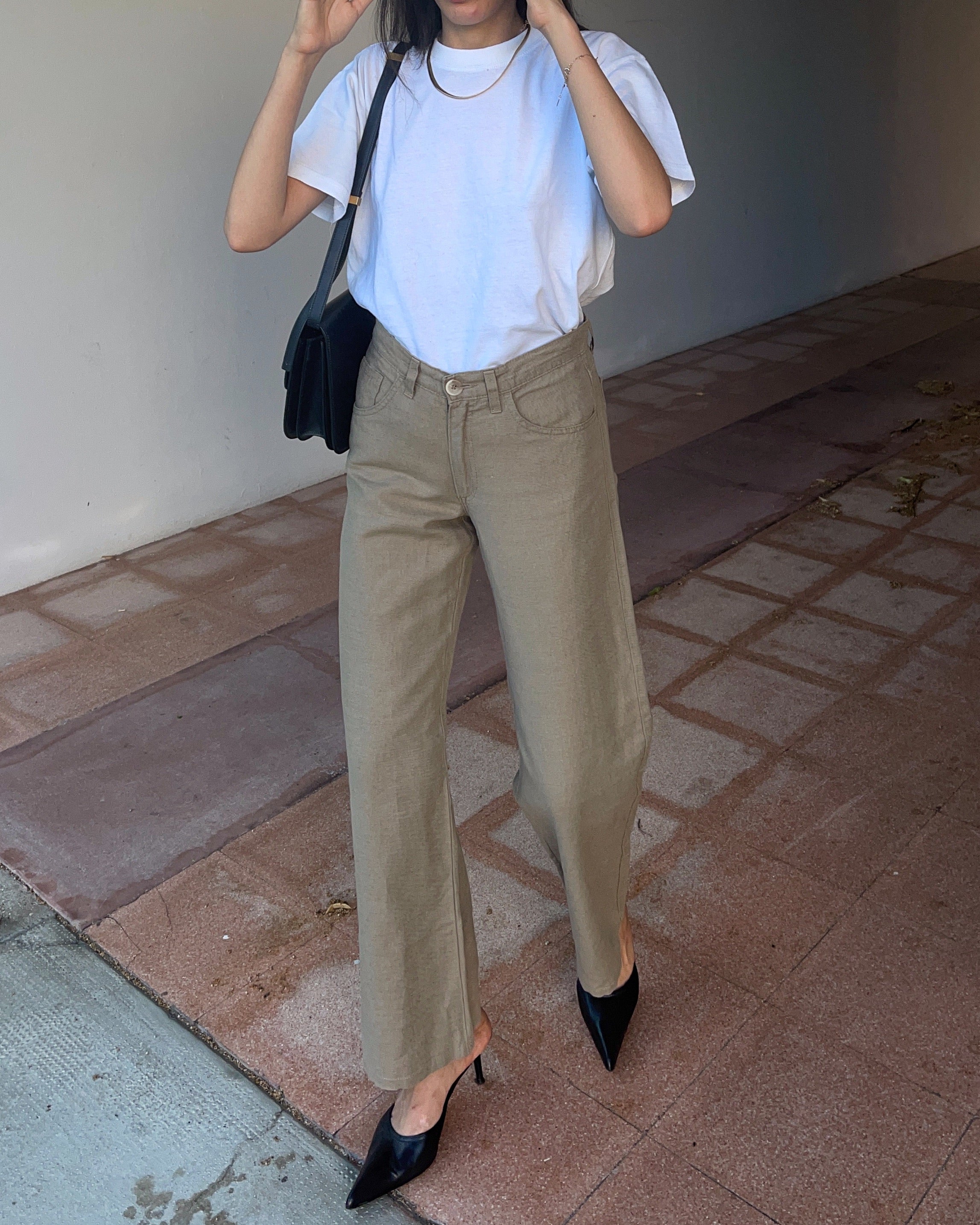 Linen blend jeans