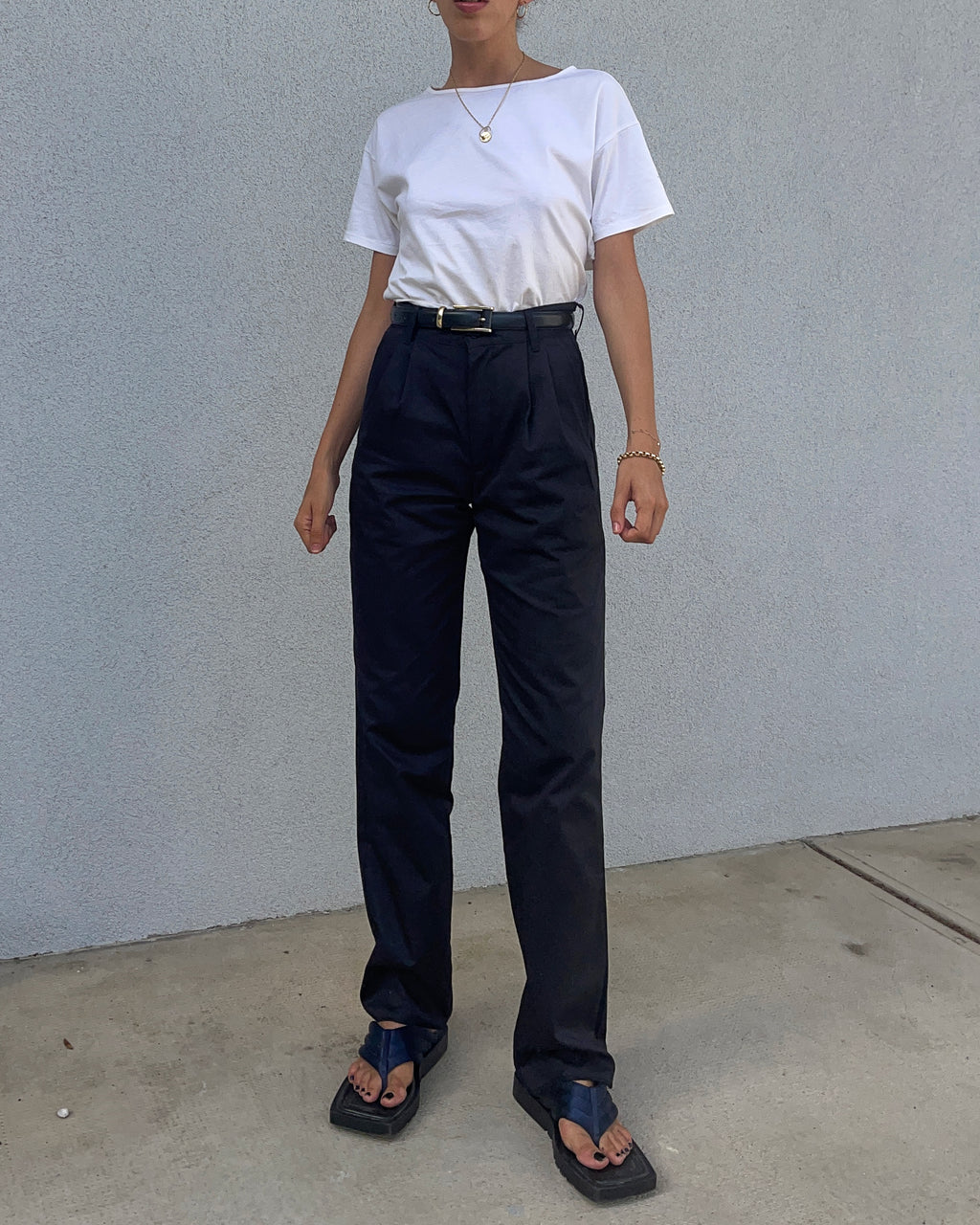 Cotton black pants