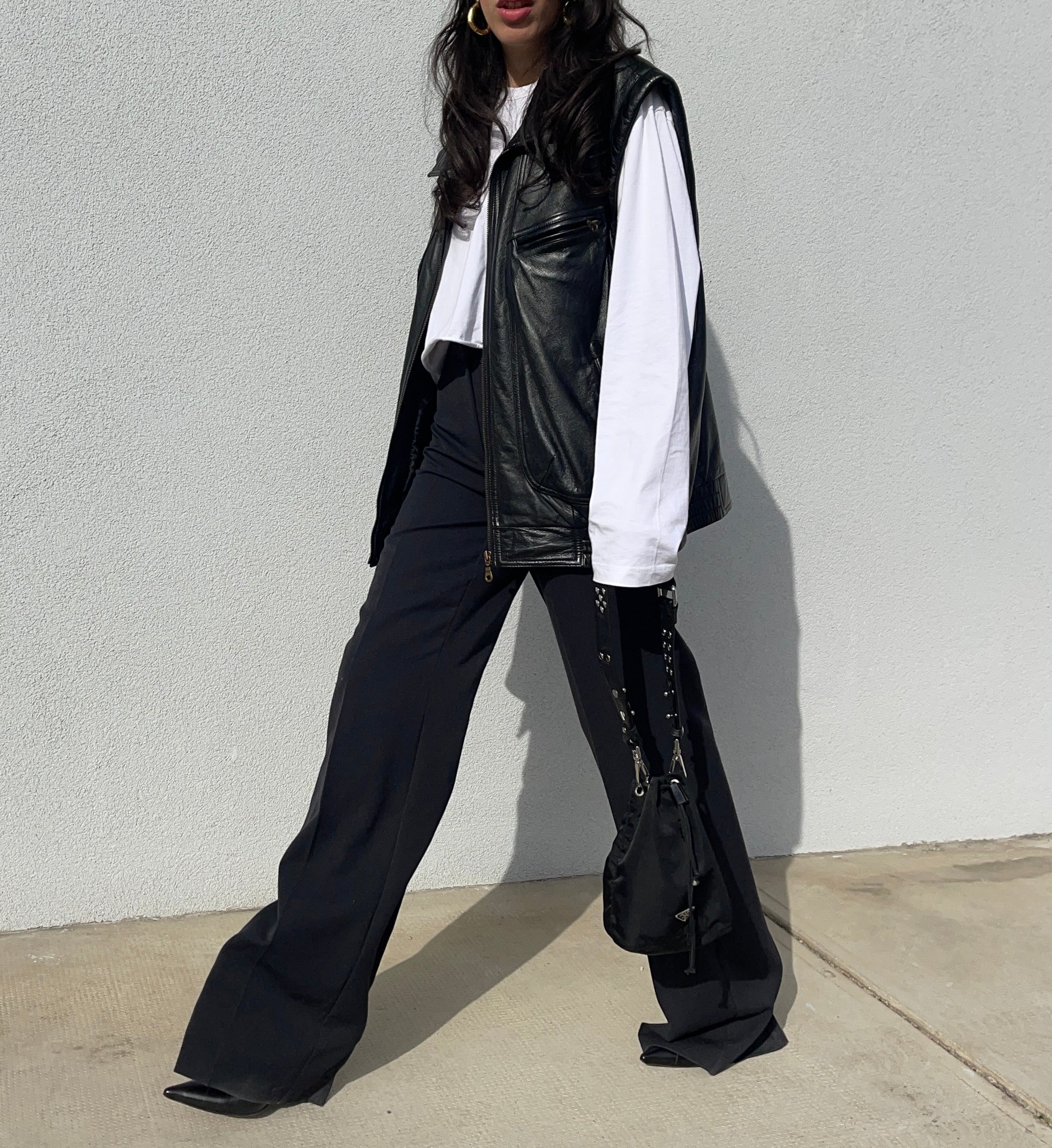 100 leather vest
