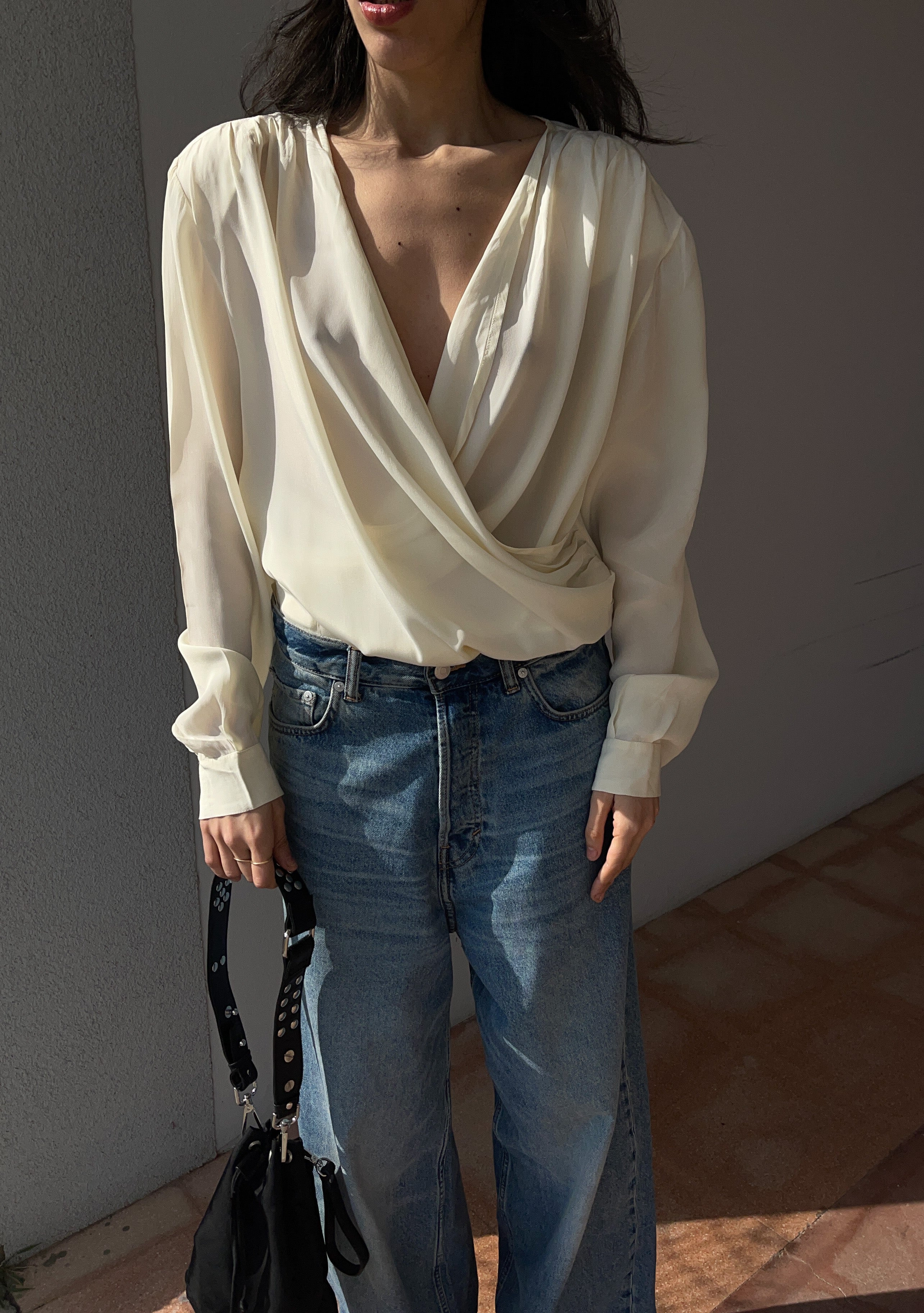 100 silk wrap shirt