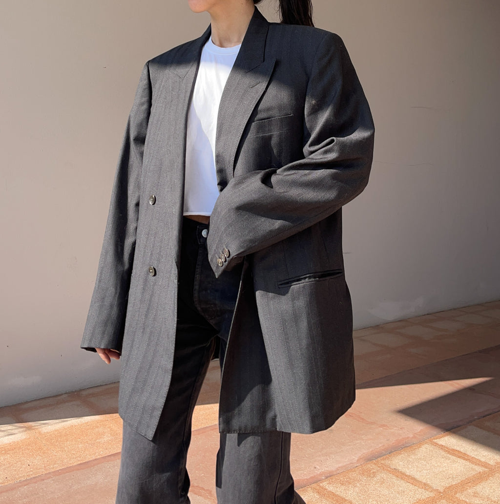Gessato blazer