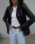 Leather blazer