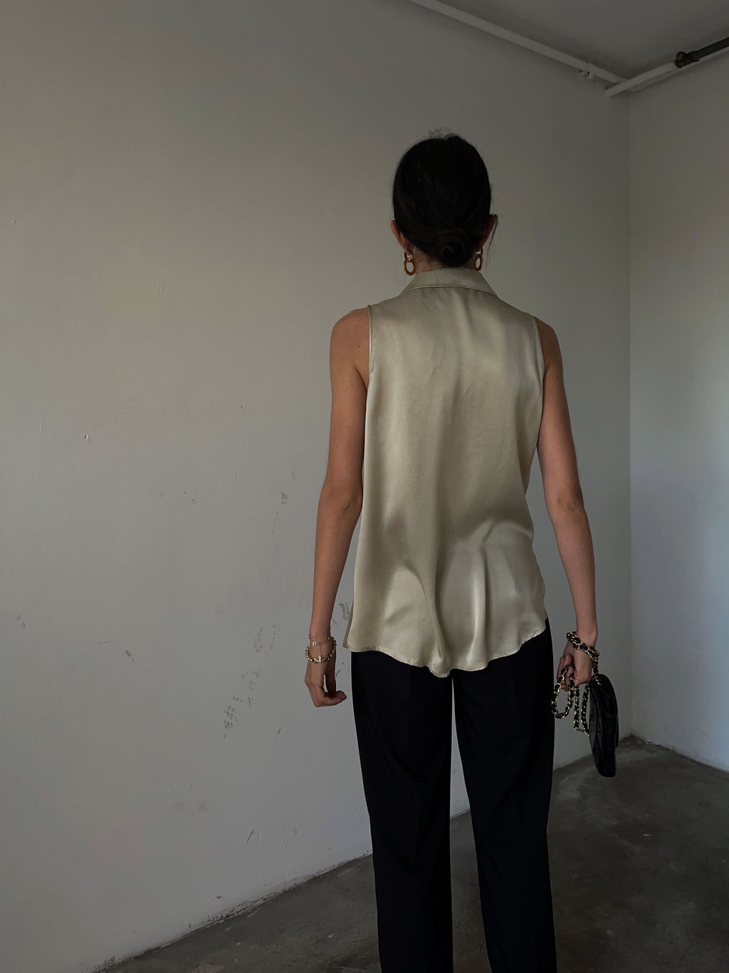 100% liquid silk FRETTE top