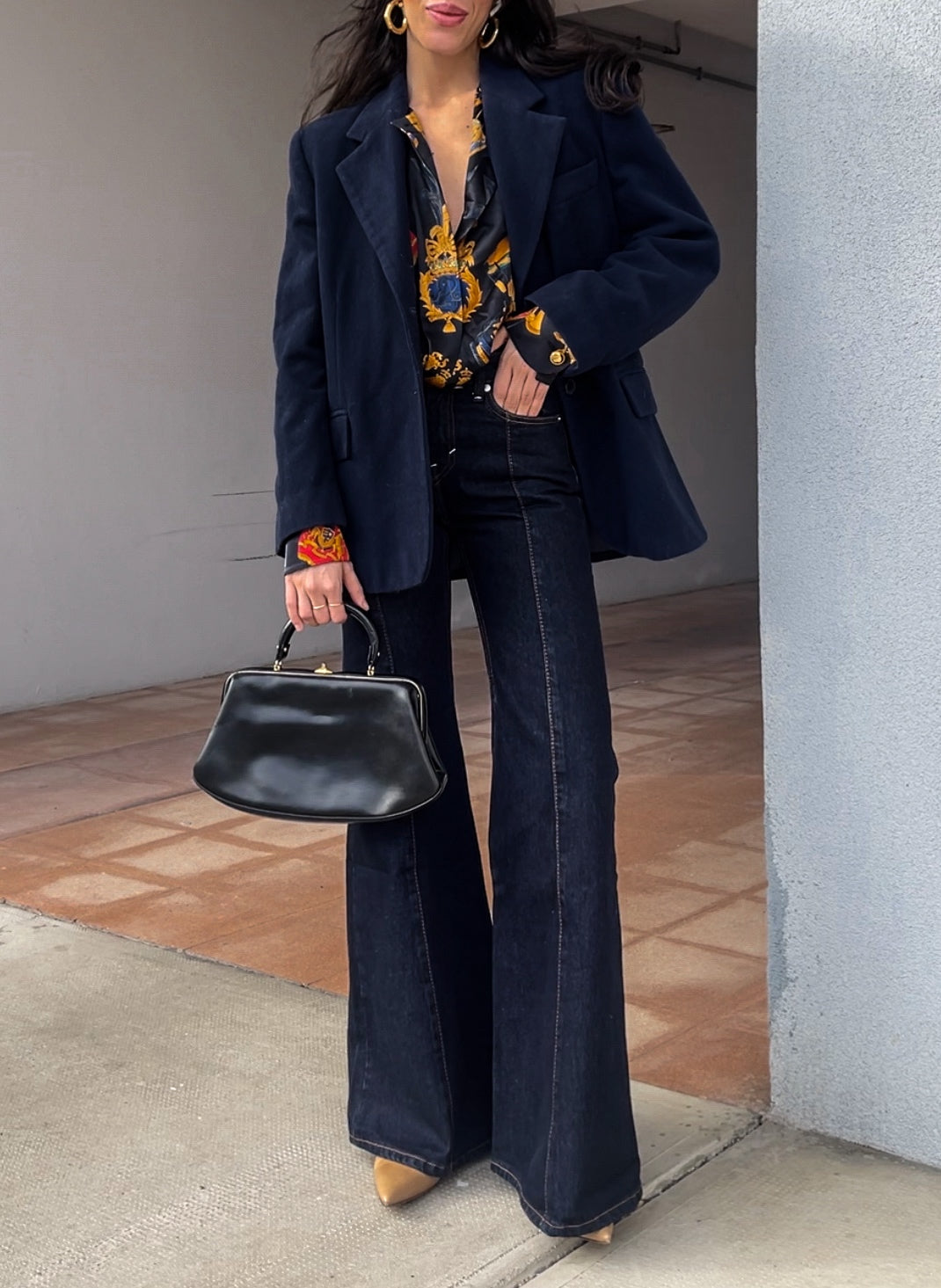 100 silk escada shirt