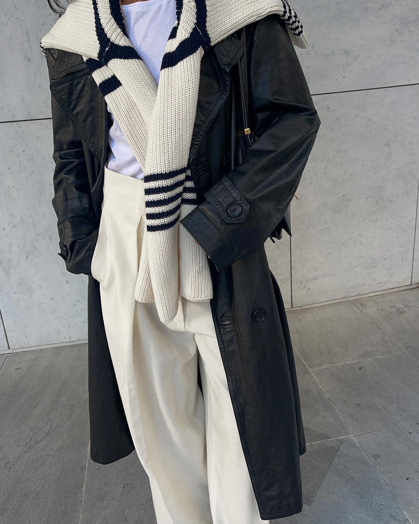 Black Leather trench