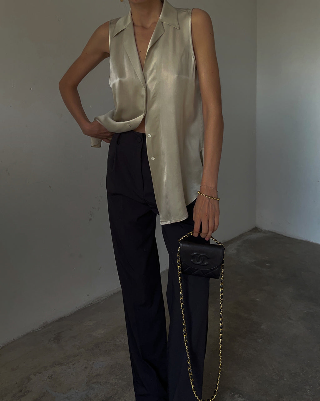 100% liquid silk FRETTE top