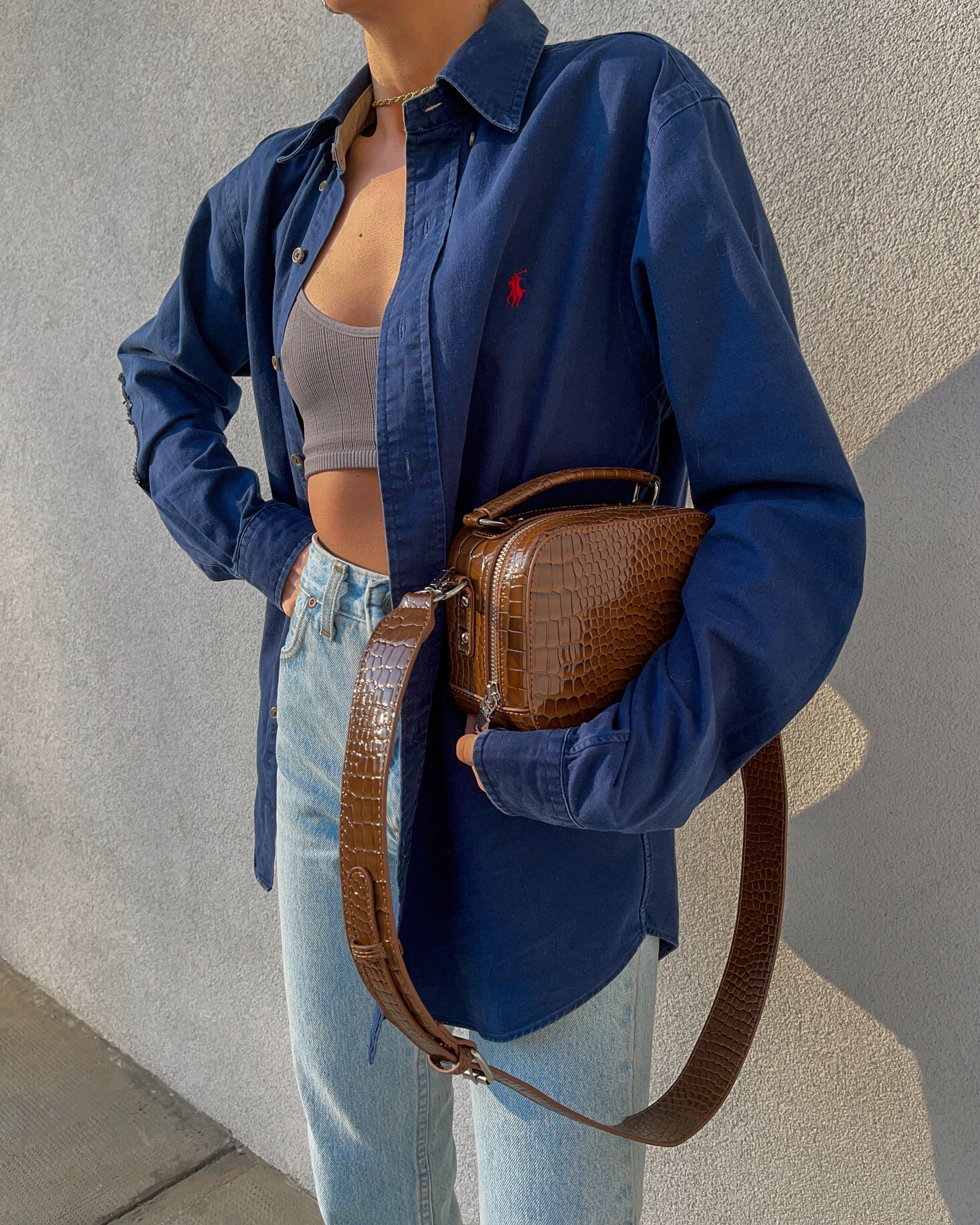 100% cotton blue  Ralph Lauren button down shirt