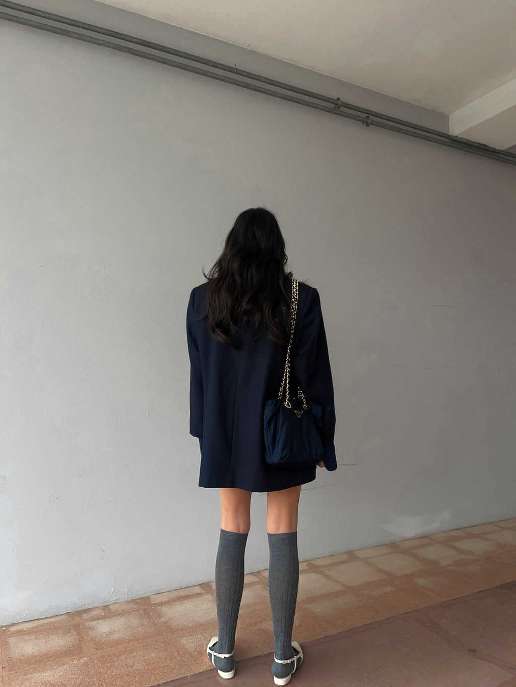 Blue wool blazer