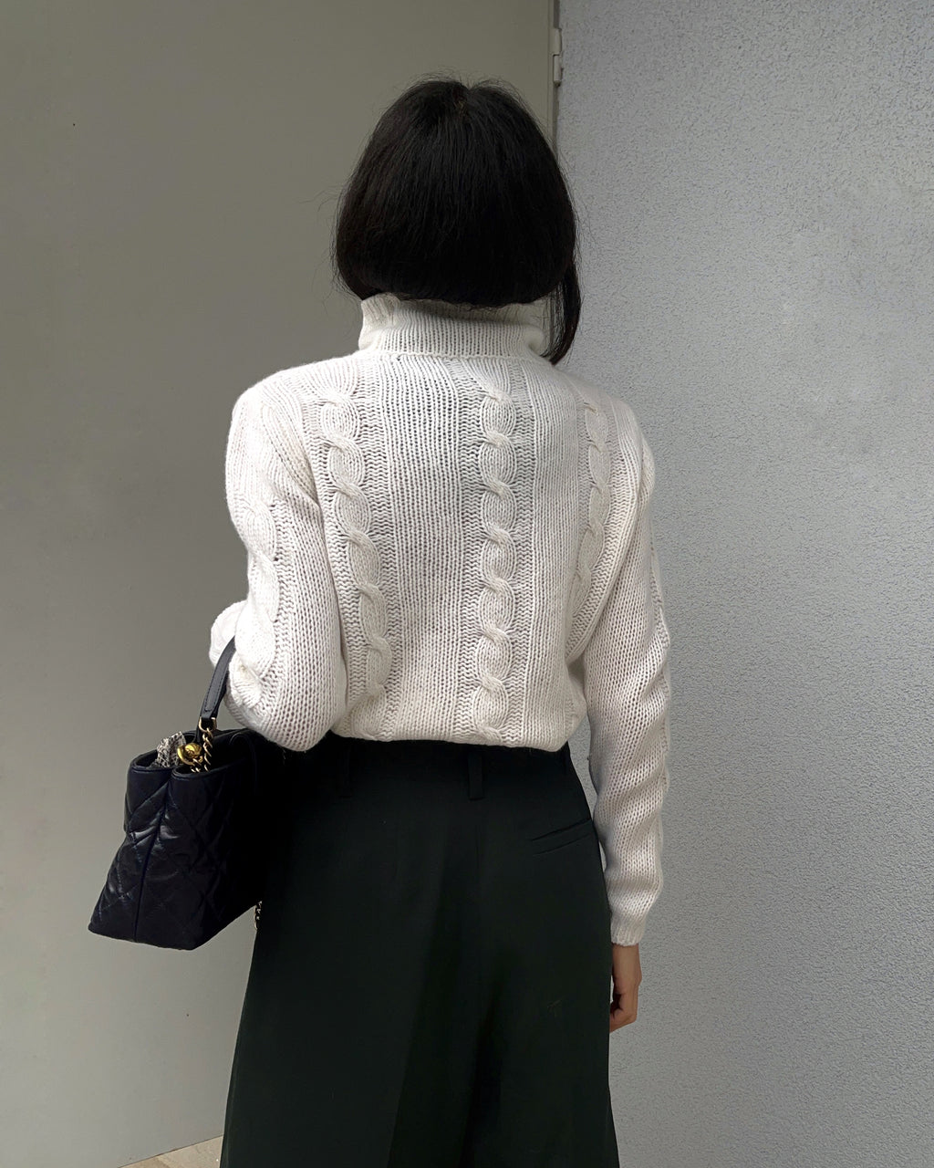 White wool jumper