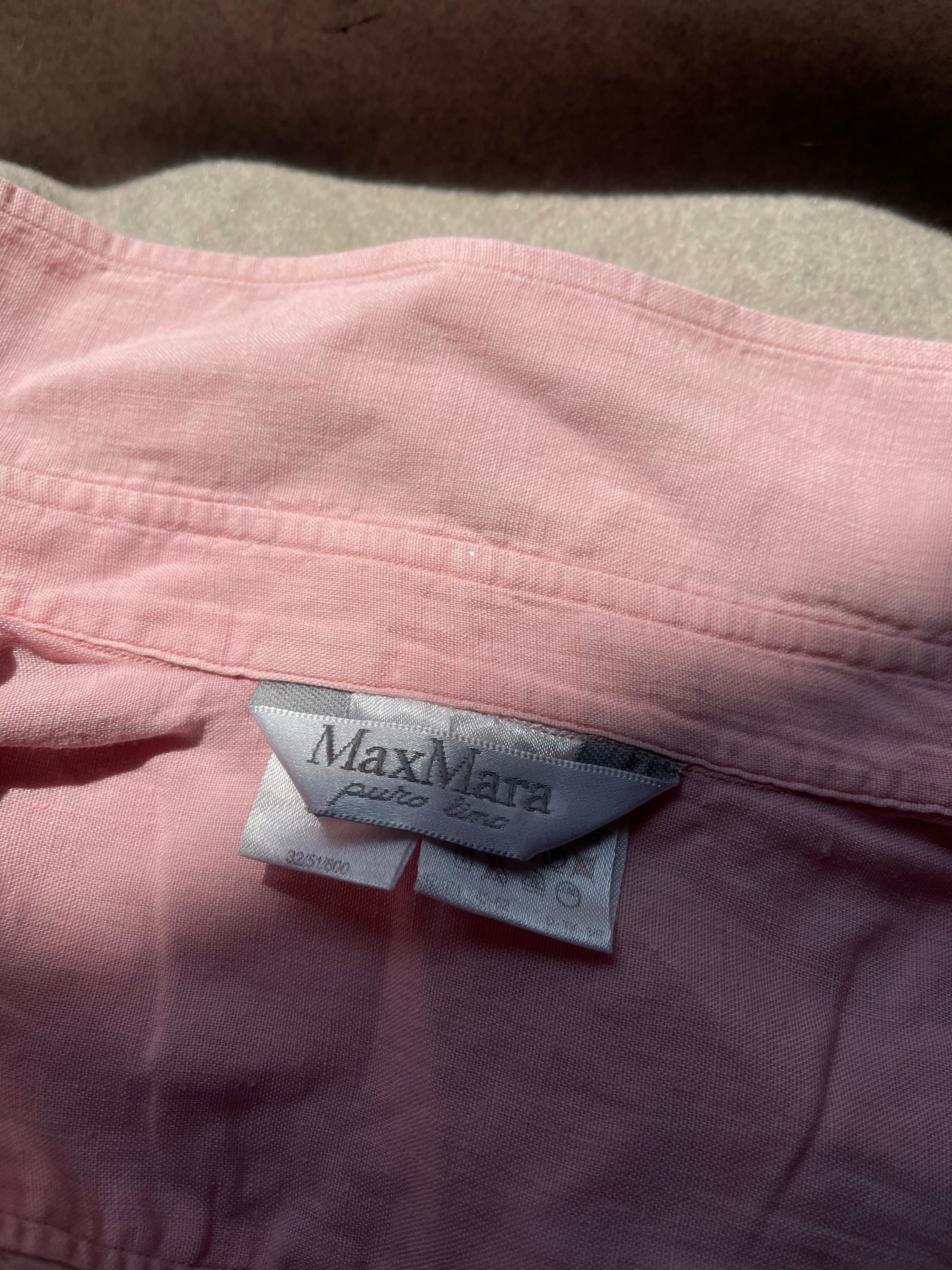Max Mara pink linen shirt
