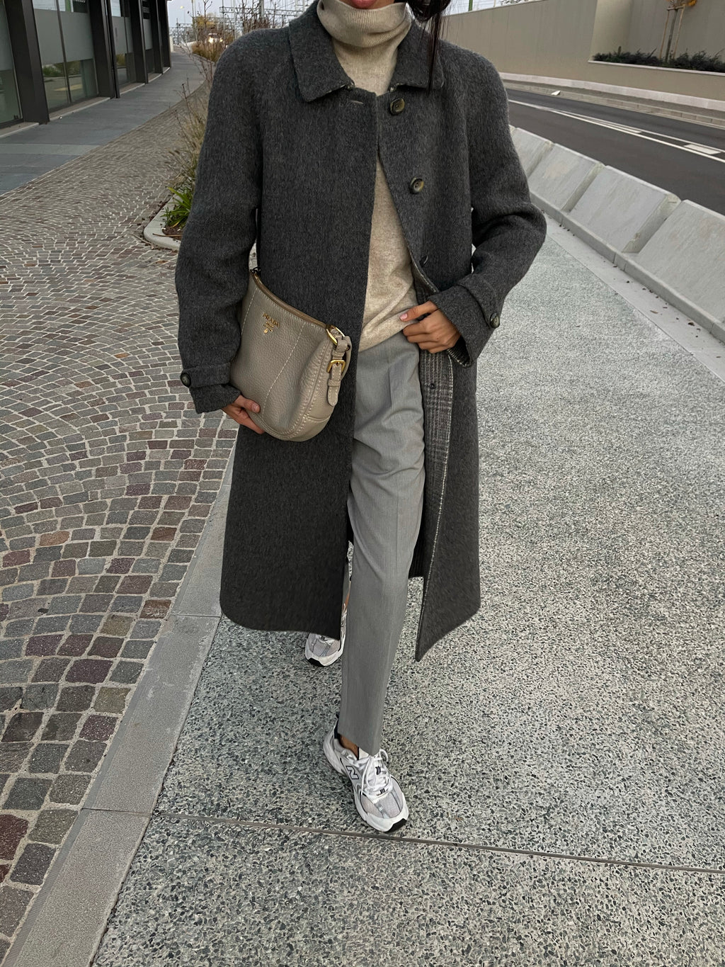 Cappotto grigio alpaca wool