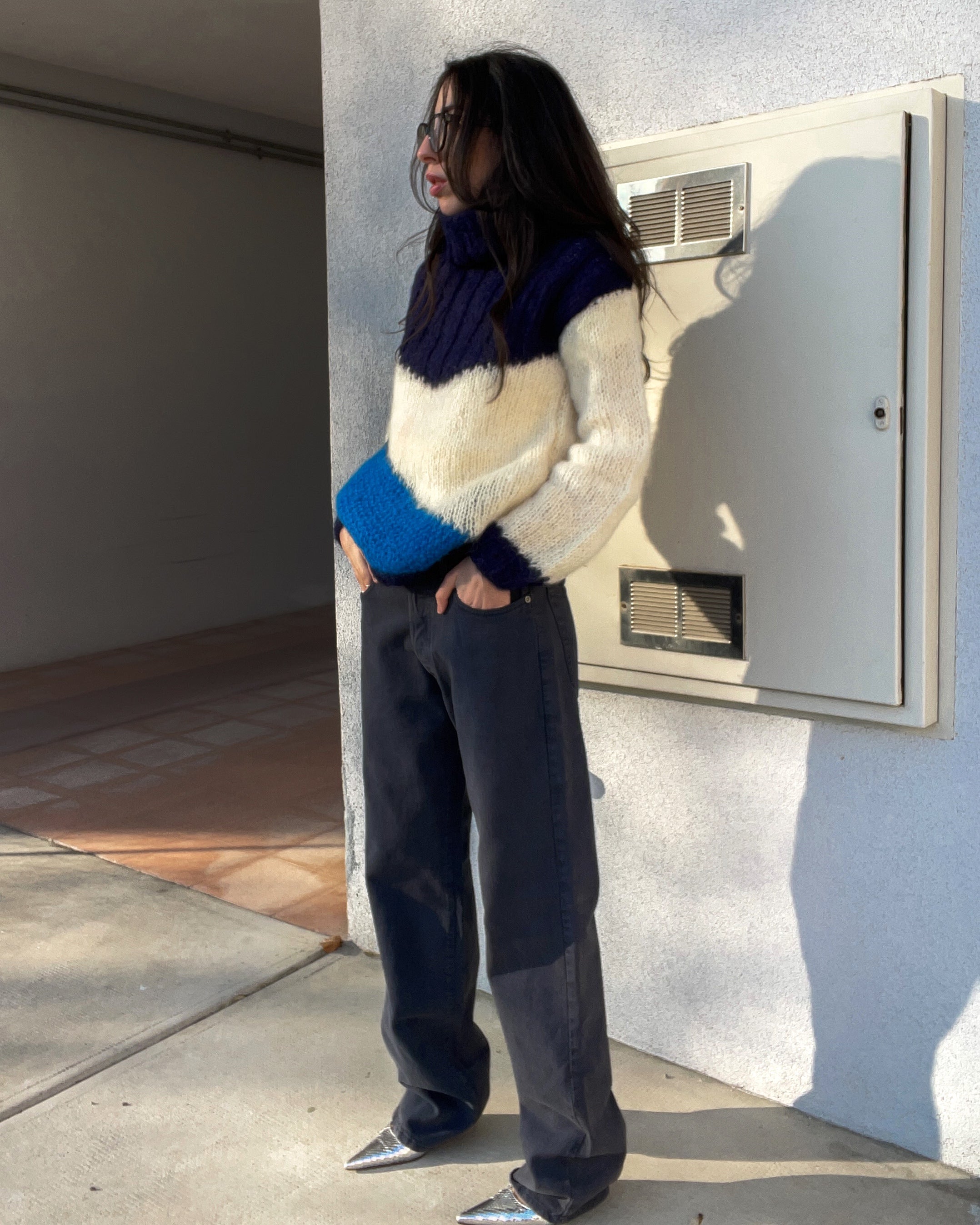 Blue vintage denim
