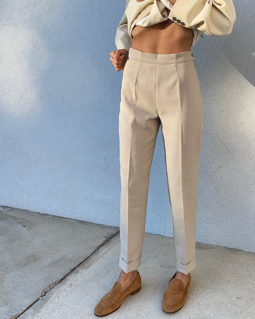 PANTALONE MICRO PIED DE POULE