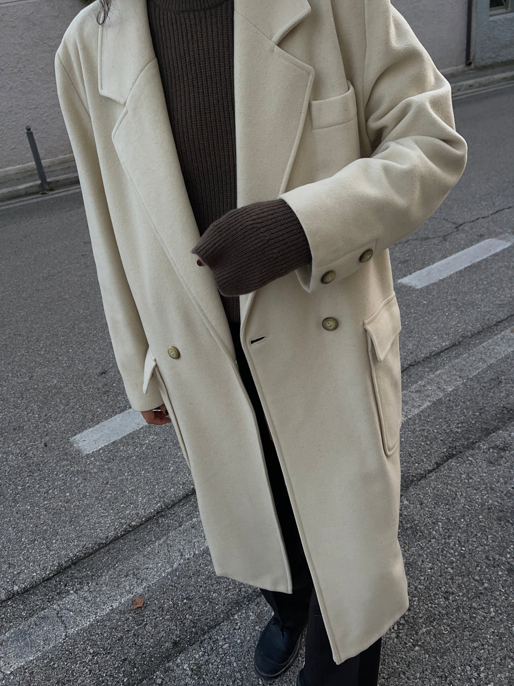 Cappotto bianco panna