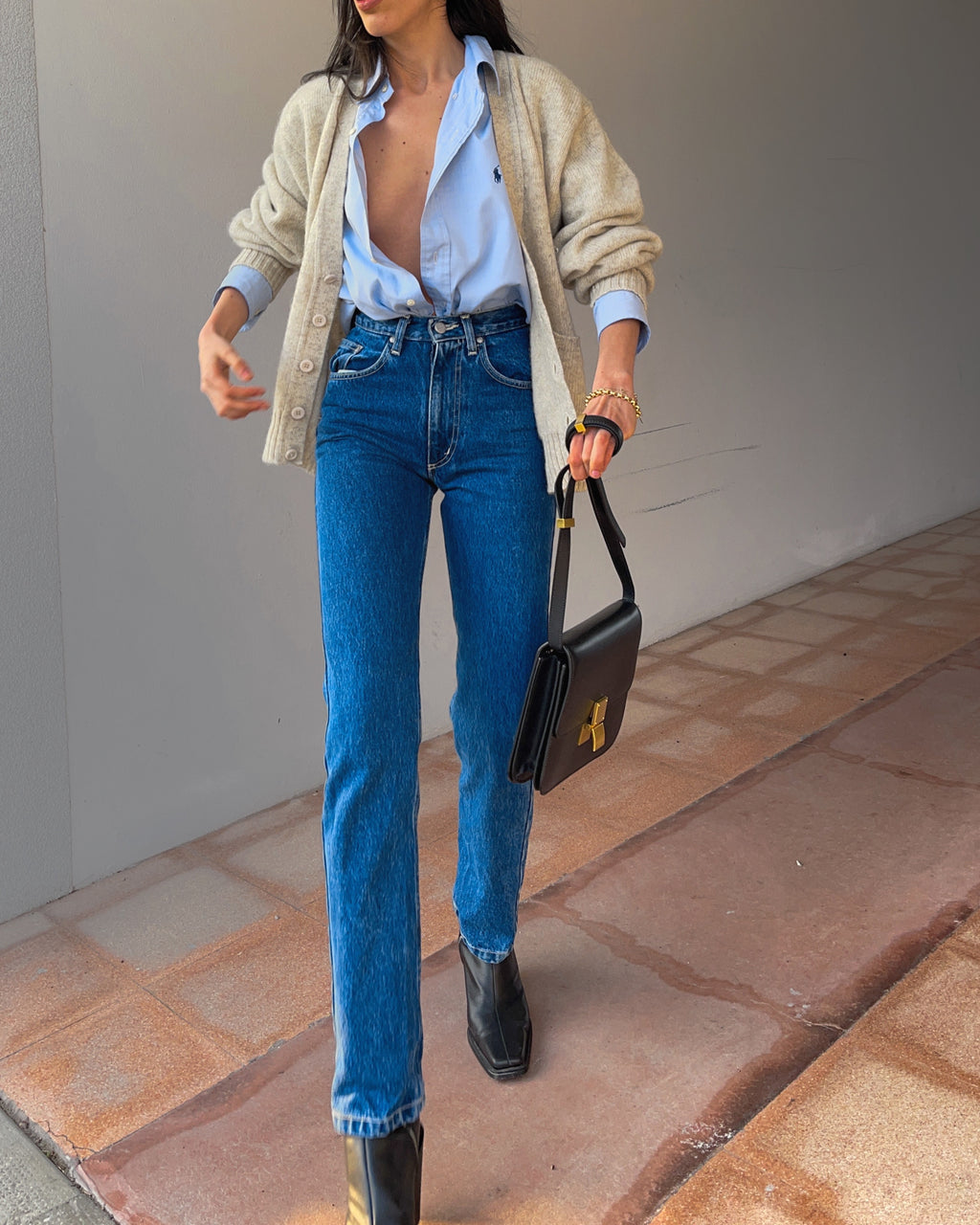 100% wool beige cardigan