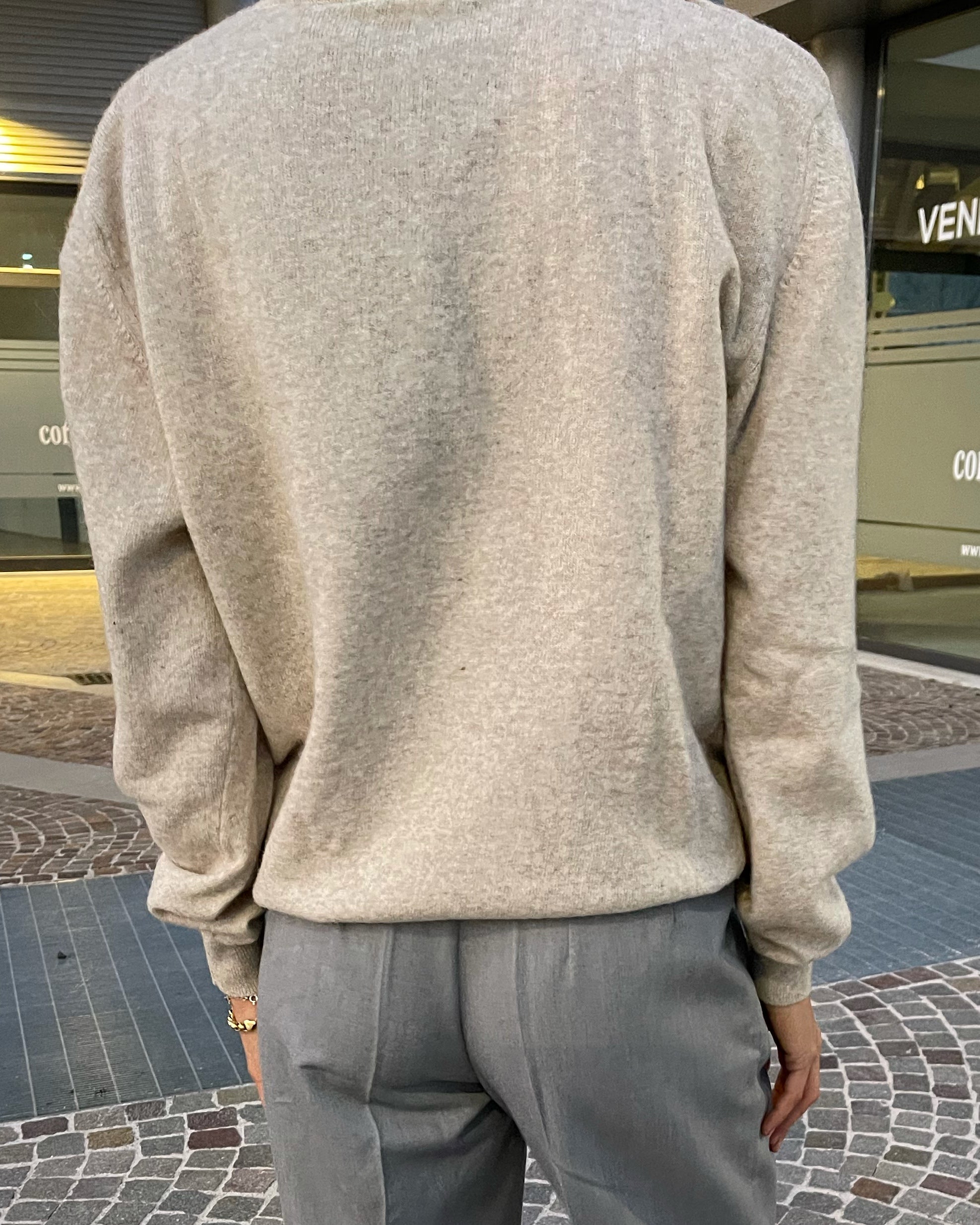 Wool beige turtleneck