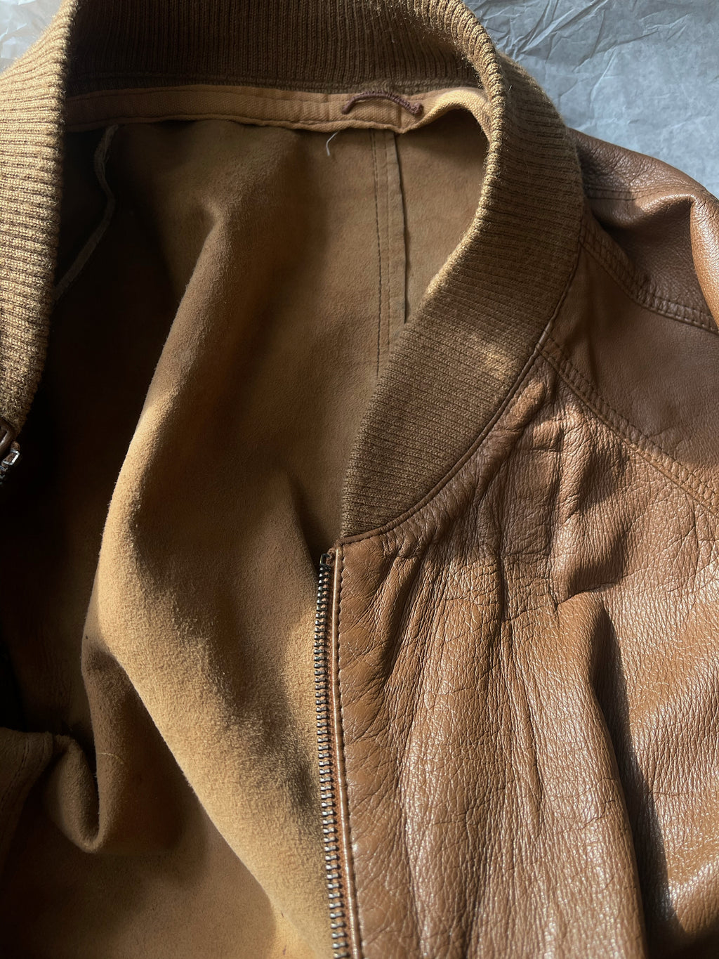 Nocciola Nappa bomber
