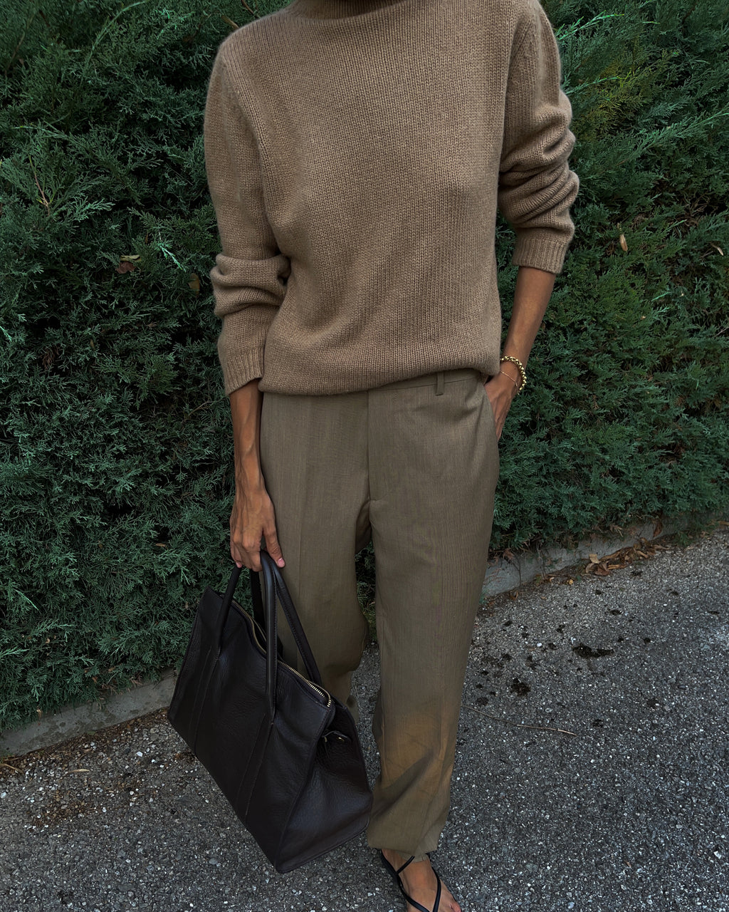 Pantalone sartoriale  uomo tabacco-camel