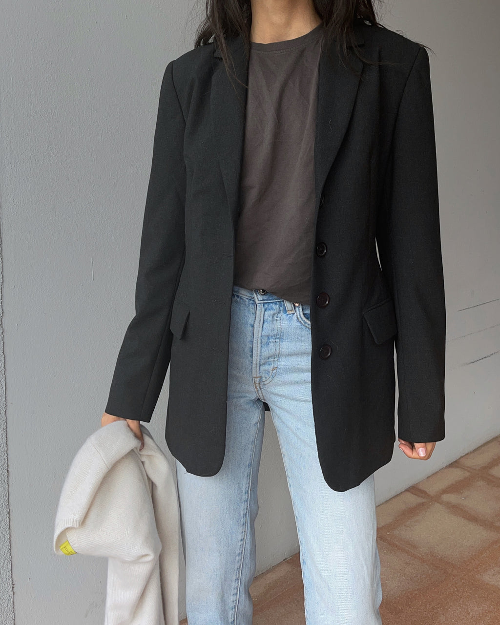 wool blend blazer