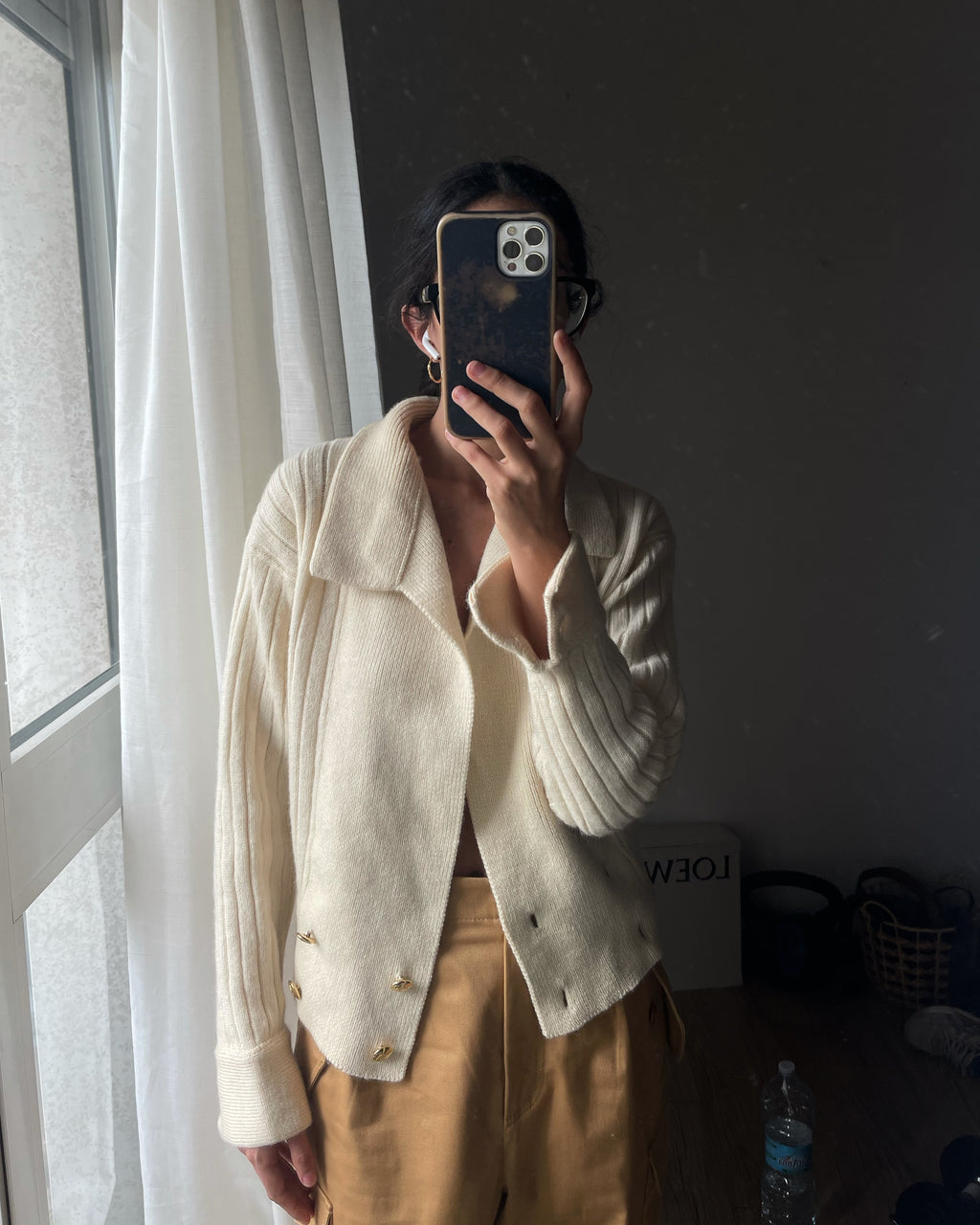 Thick wool cardigan